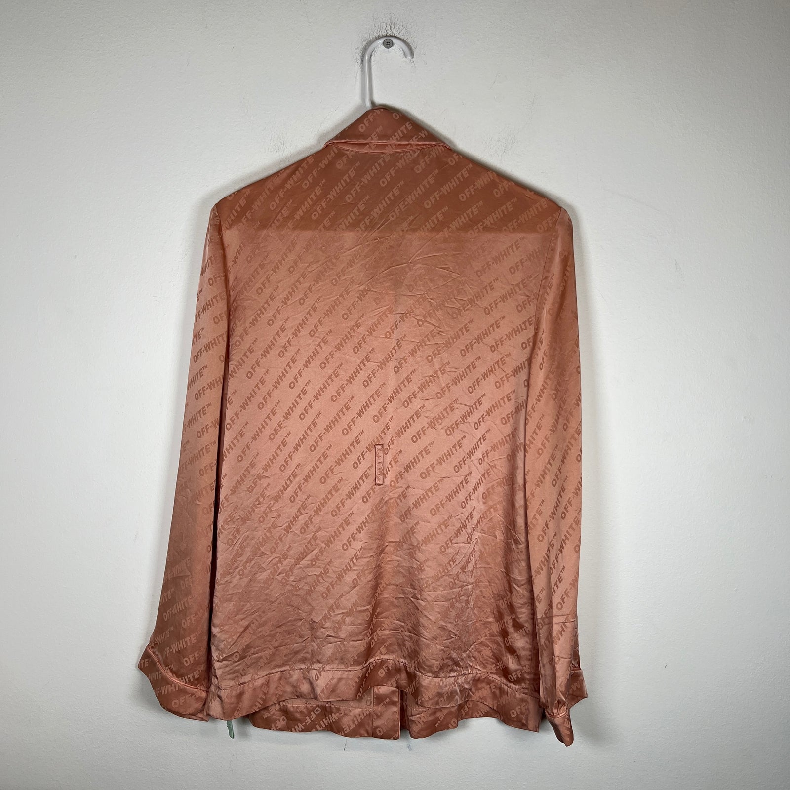 Off-White Pink Silk Button Up Size 40