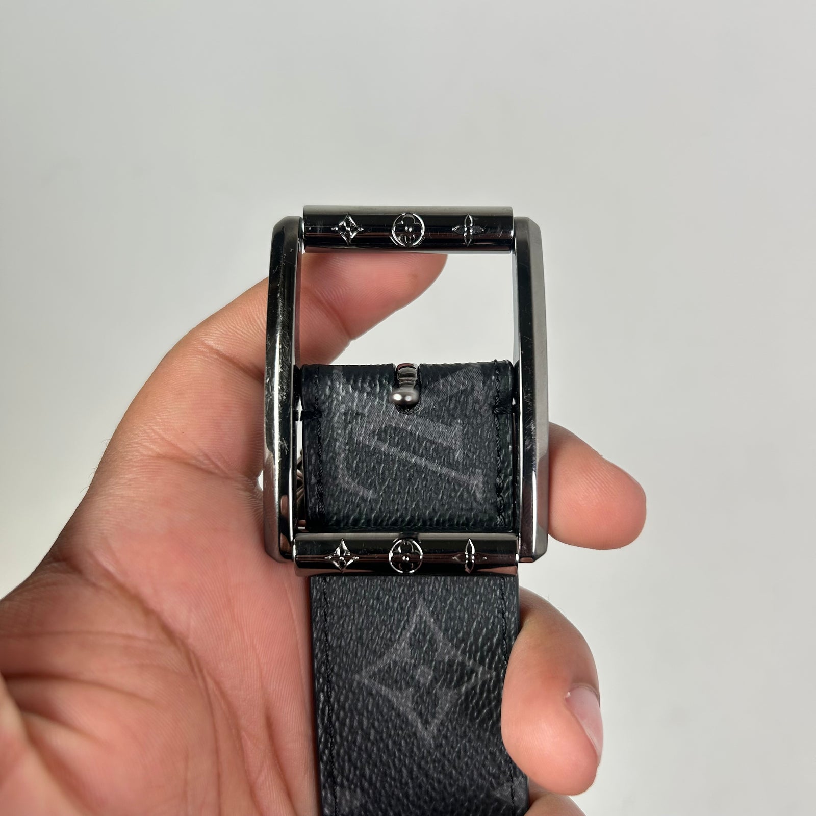 Louis Vuitton Monogram Eclipse Uptown 35MM Belt