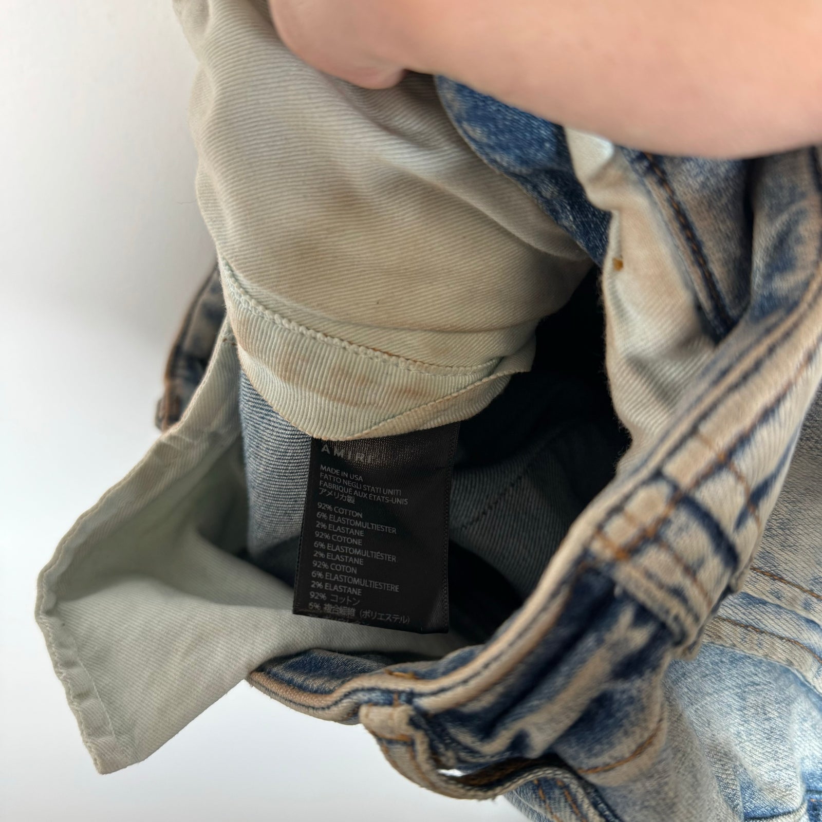 Amiri Lightwash Tactical Cargo Jeans Size 30