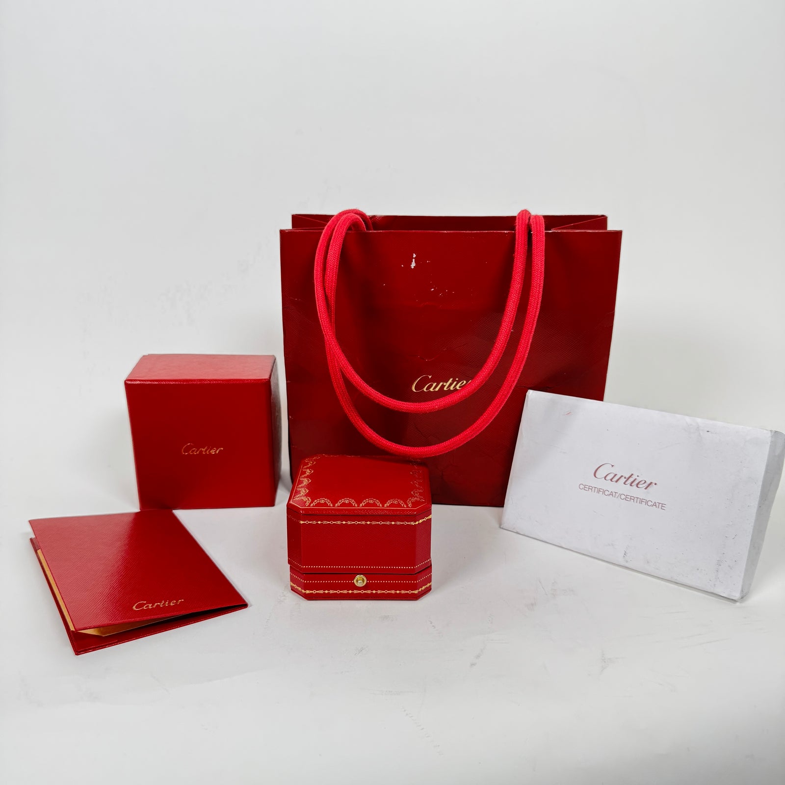 Cartier 18K White Gold Small Love Ring Size 10