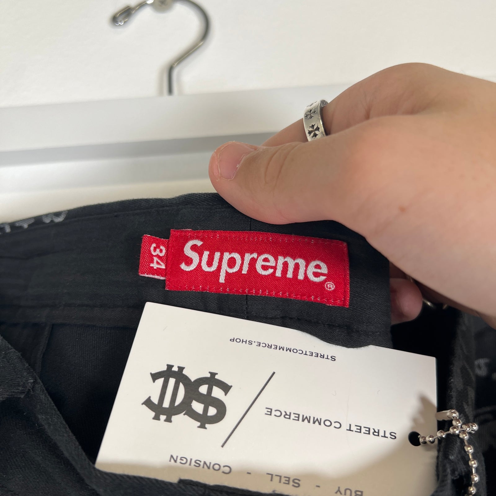 Supreme Scribble Black Pants Size 34