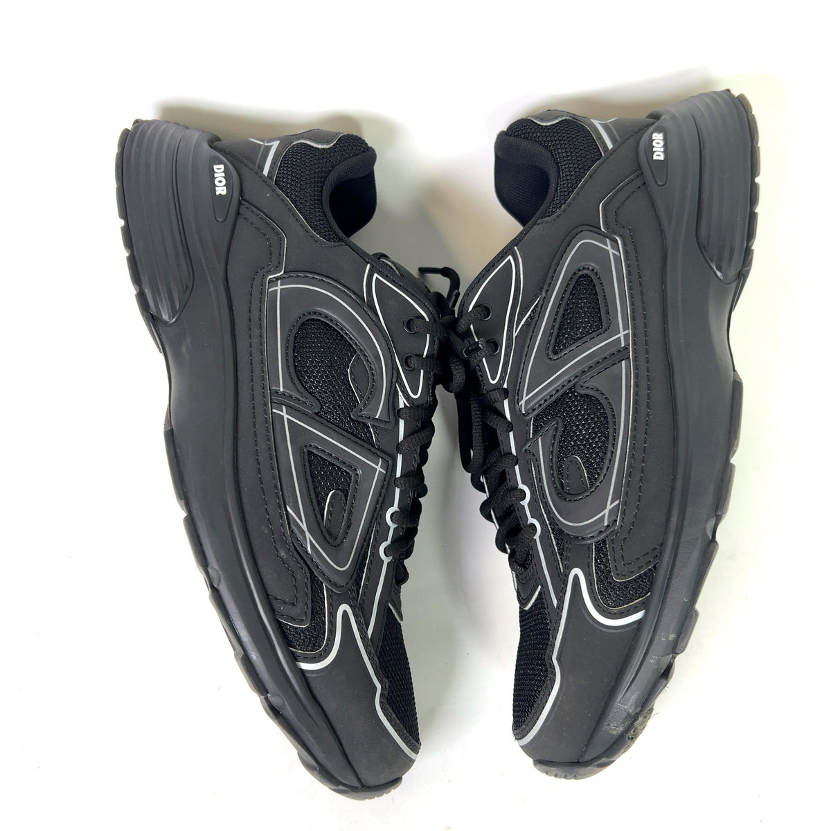 Dior B30 Triple Black Mesh Microfiber Sneakers