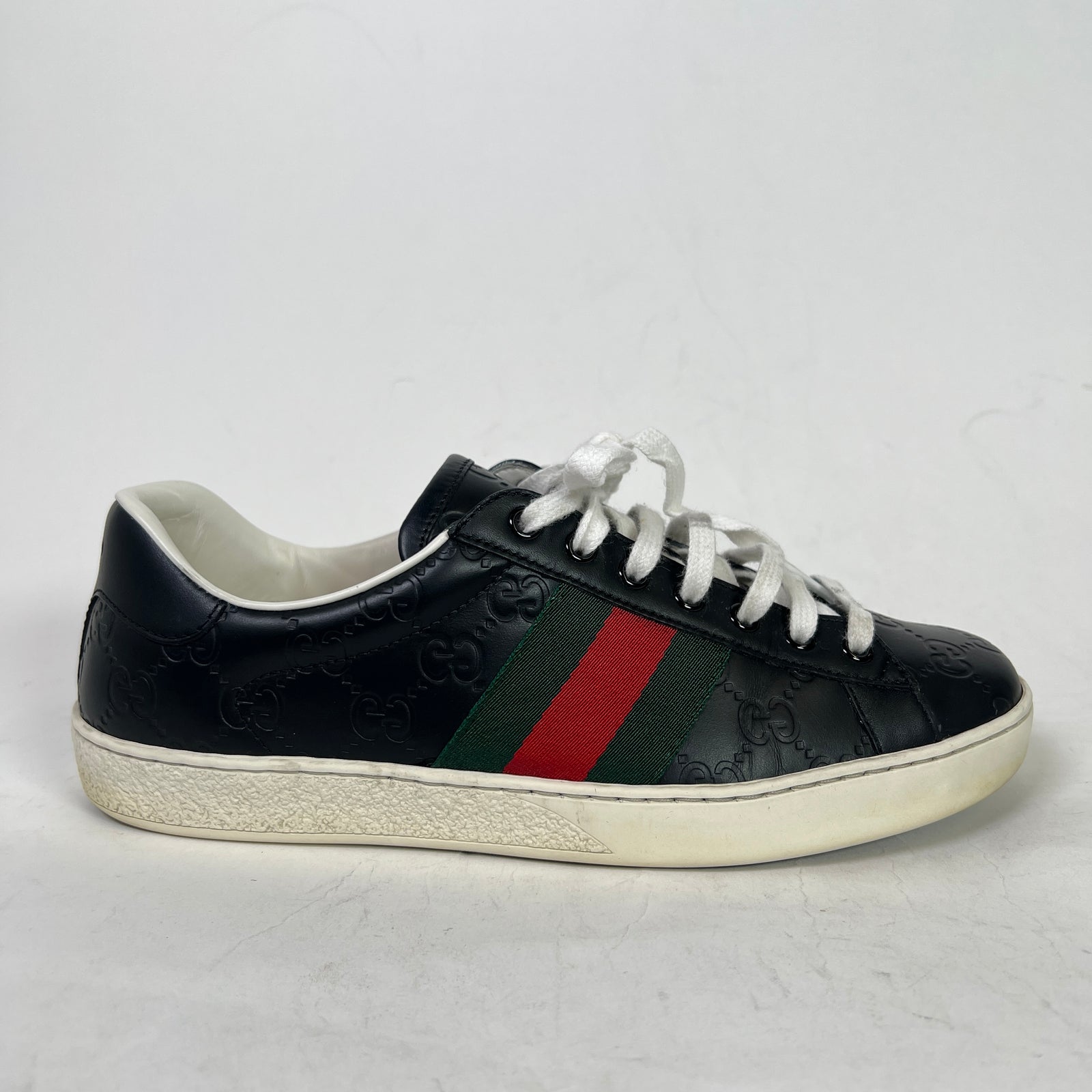 Gucci Embossed GG Web Ace Low-Top Sneaker