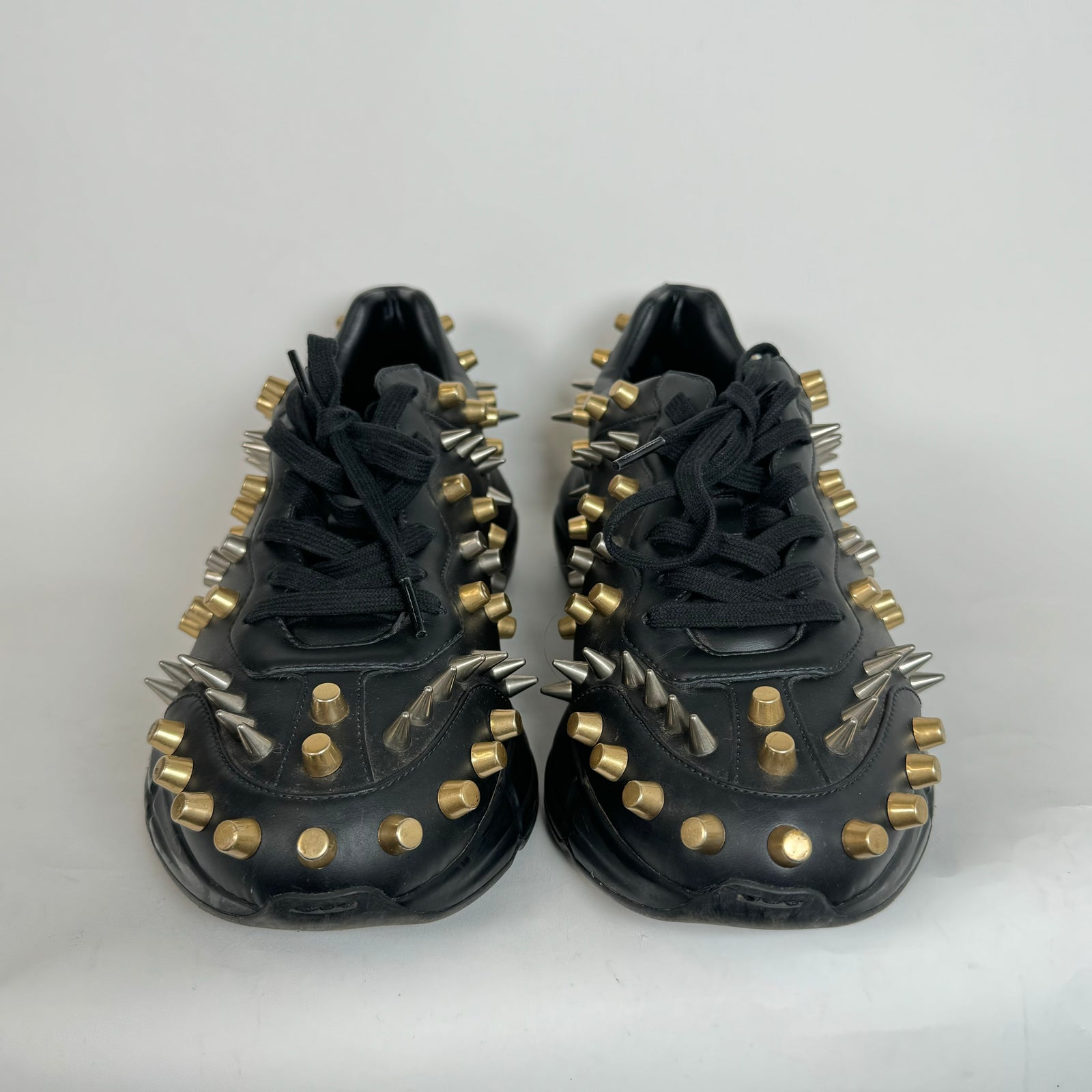 Gucci Black Studded Rhyton Sneaker Size 9.5