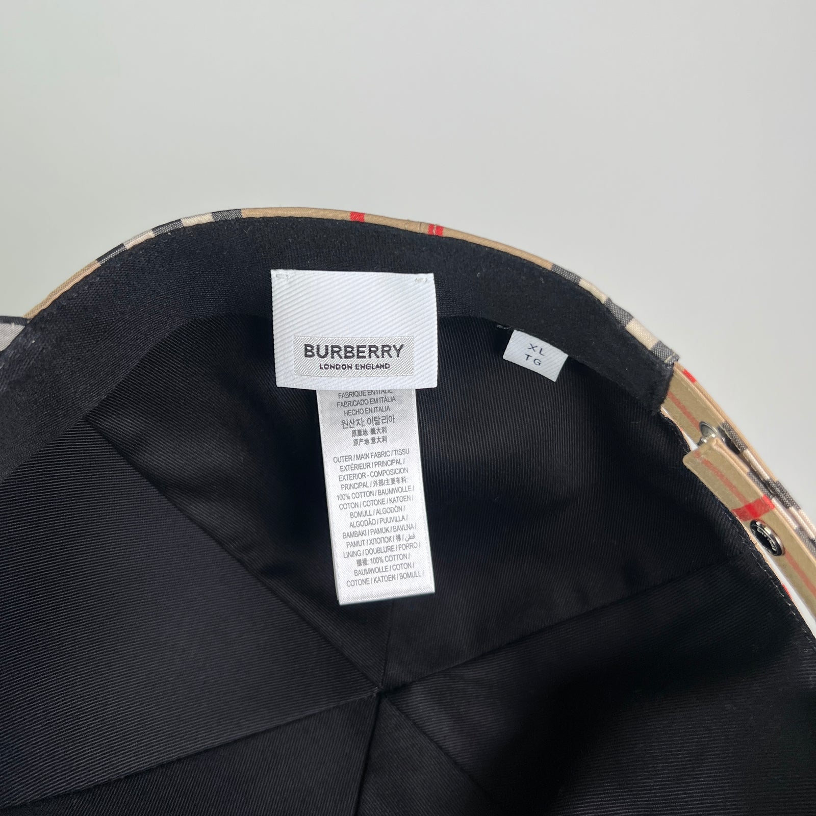 Burberry TB Check Baseball Cap