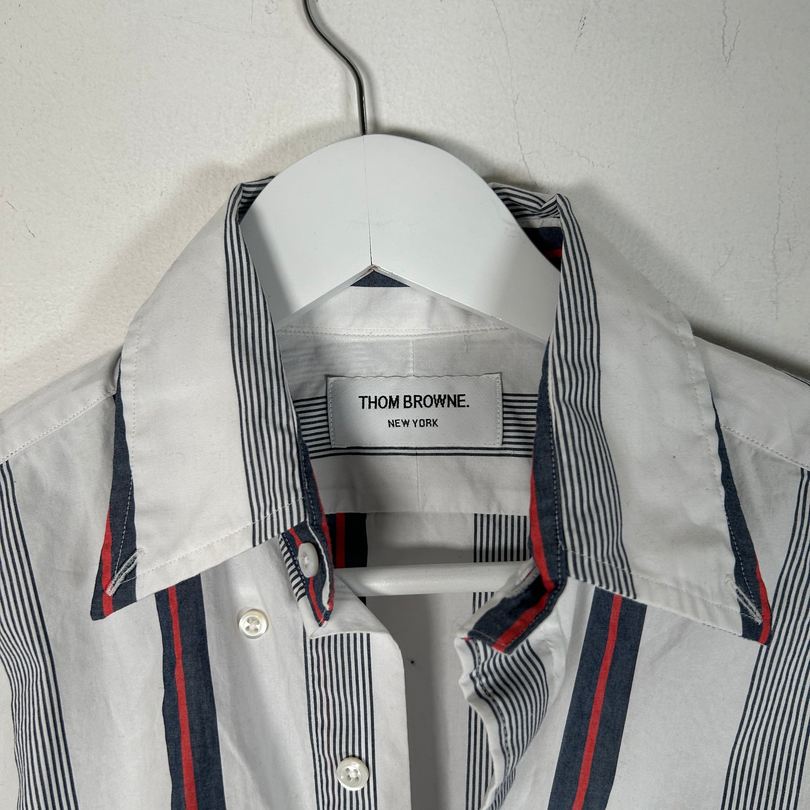 Thom Browne Pinstripe Button Up Shirt Size 0