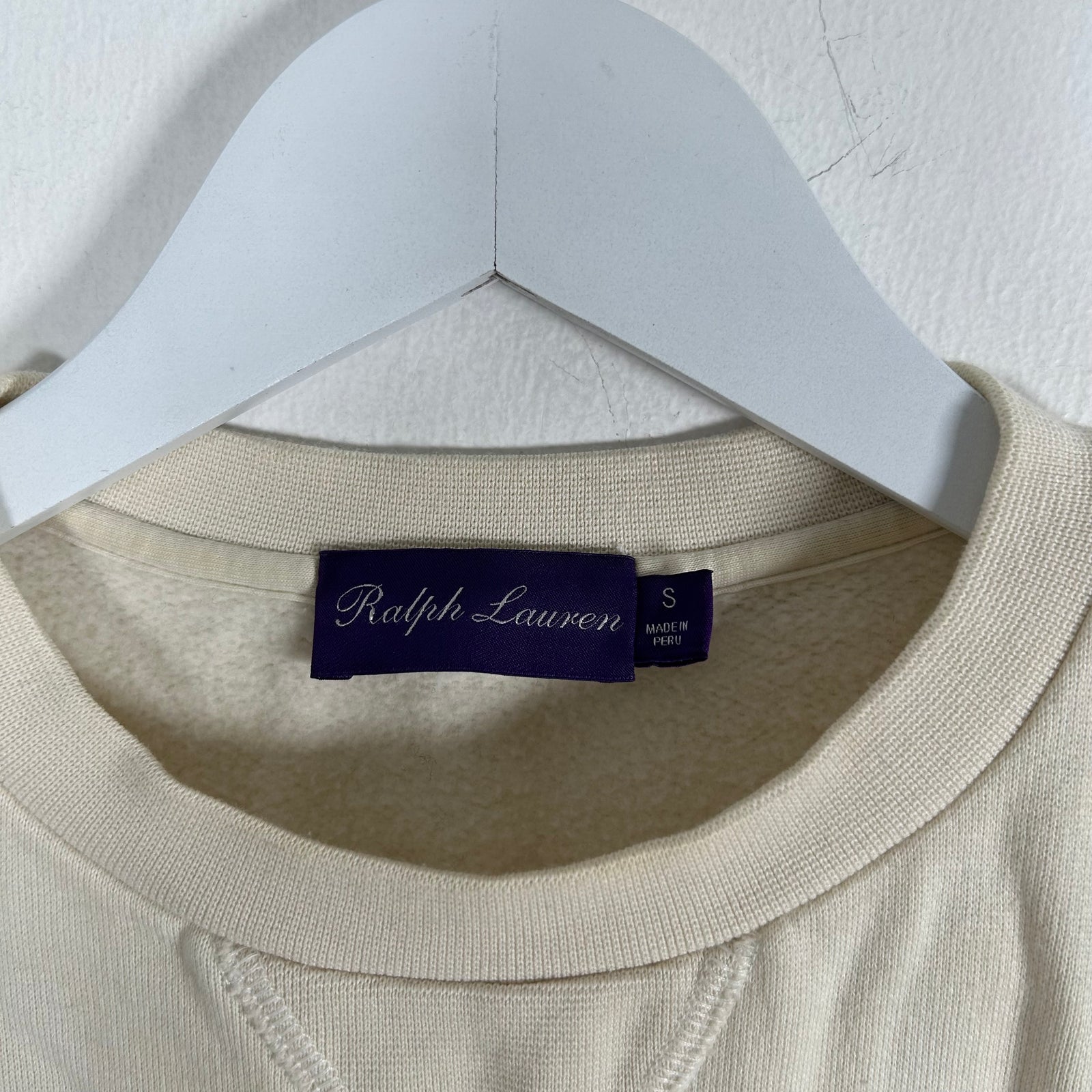 Ralph Lauren Purple Label Cream Crewneck Size S