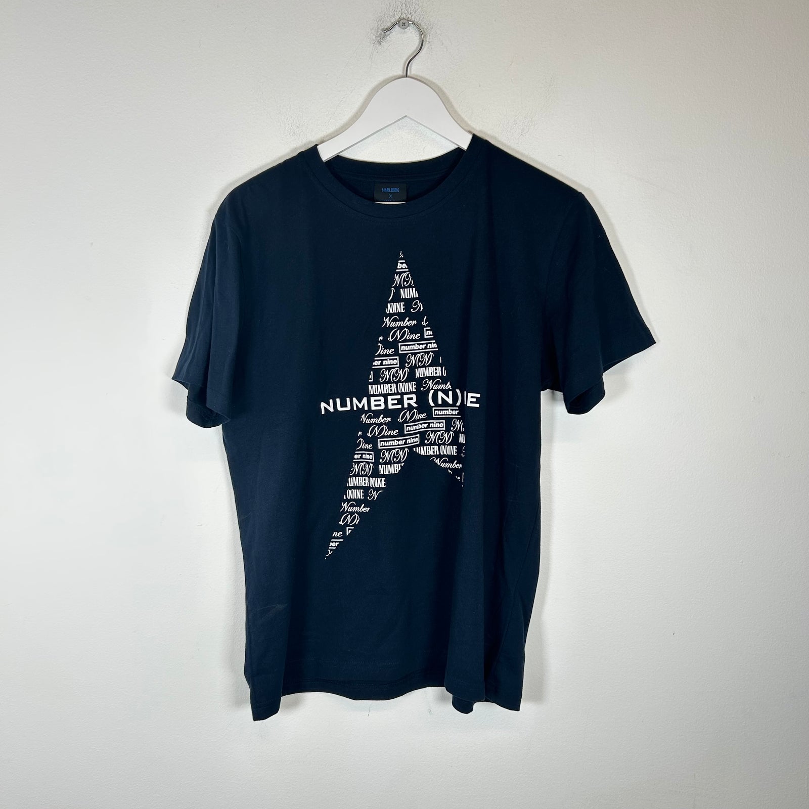 Number (N)ine Navy Marlboro Star Logo T-shirt Size F