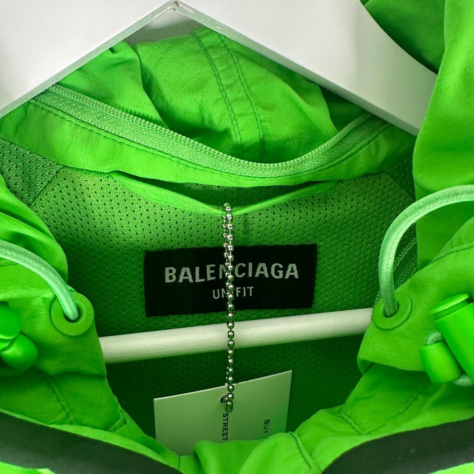 Balenciaga 3B Sport Logo Green Track Jacket Size M