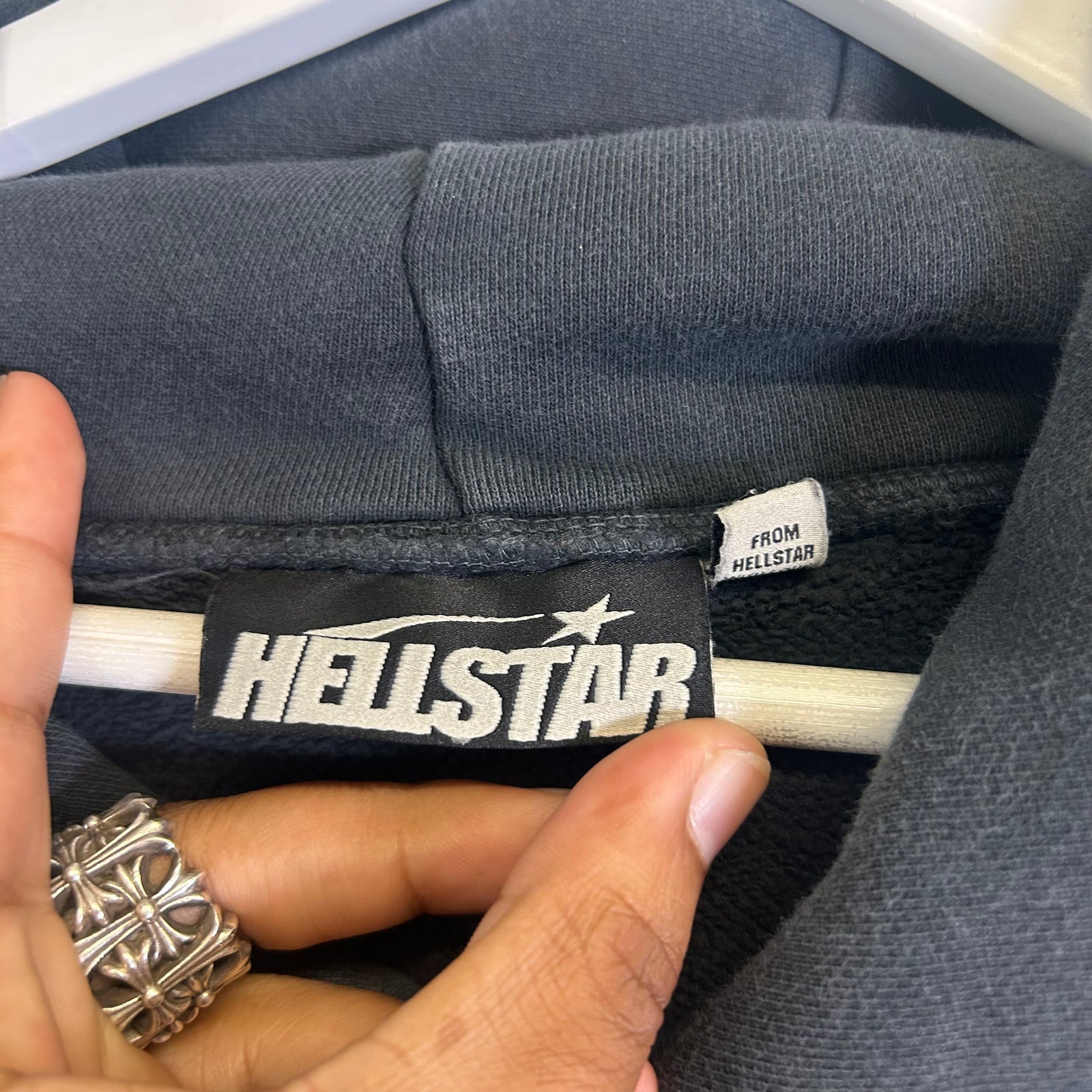 Hellstar Black Uniform Logo Hoodie Size M
