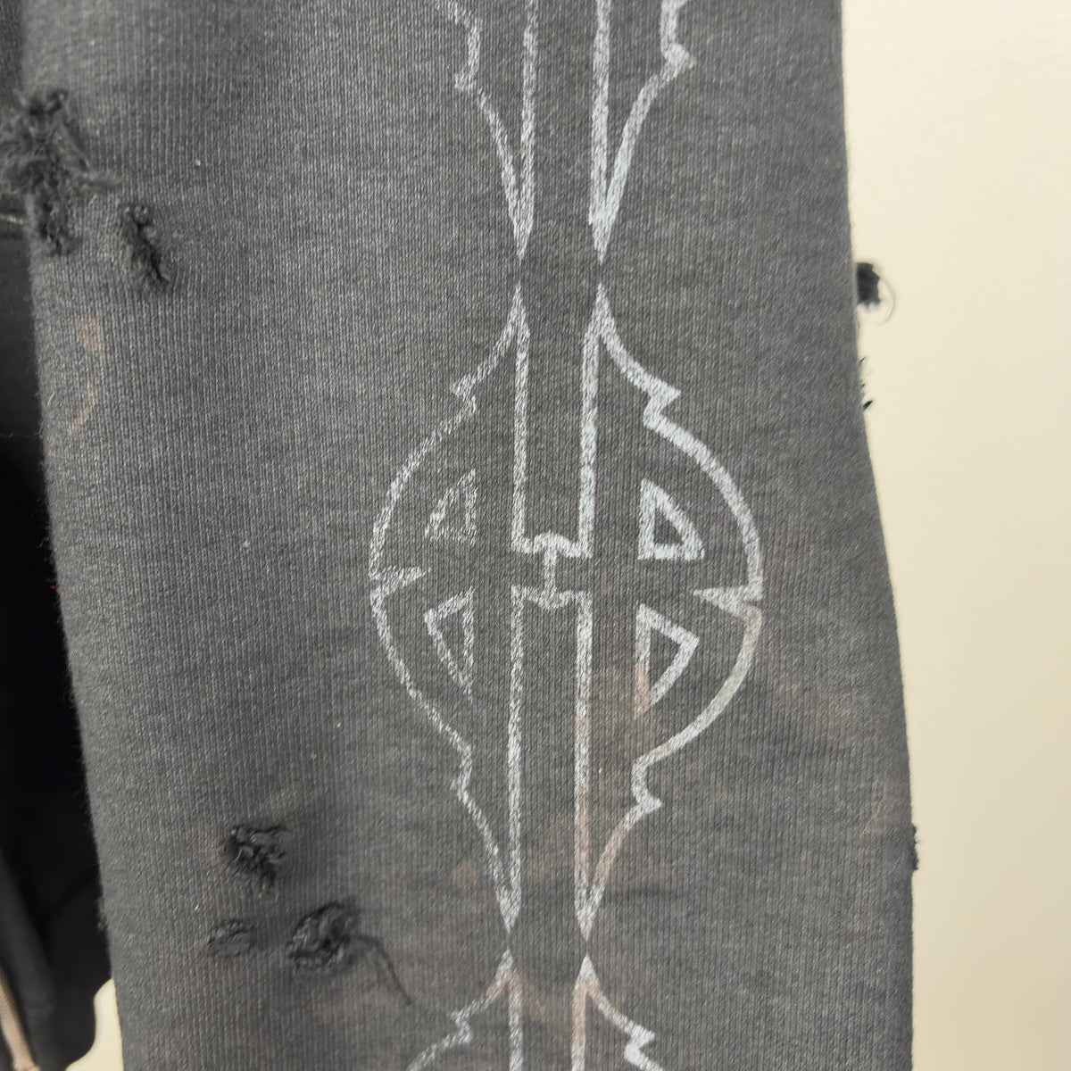 Balenciaga SS24 Paris Moon Distressed Zip-Up Hoodie