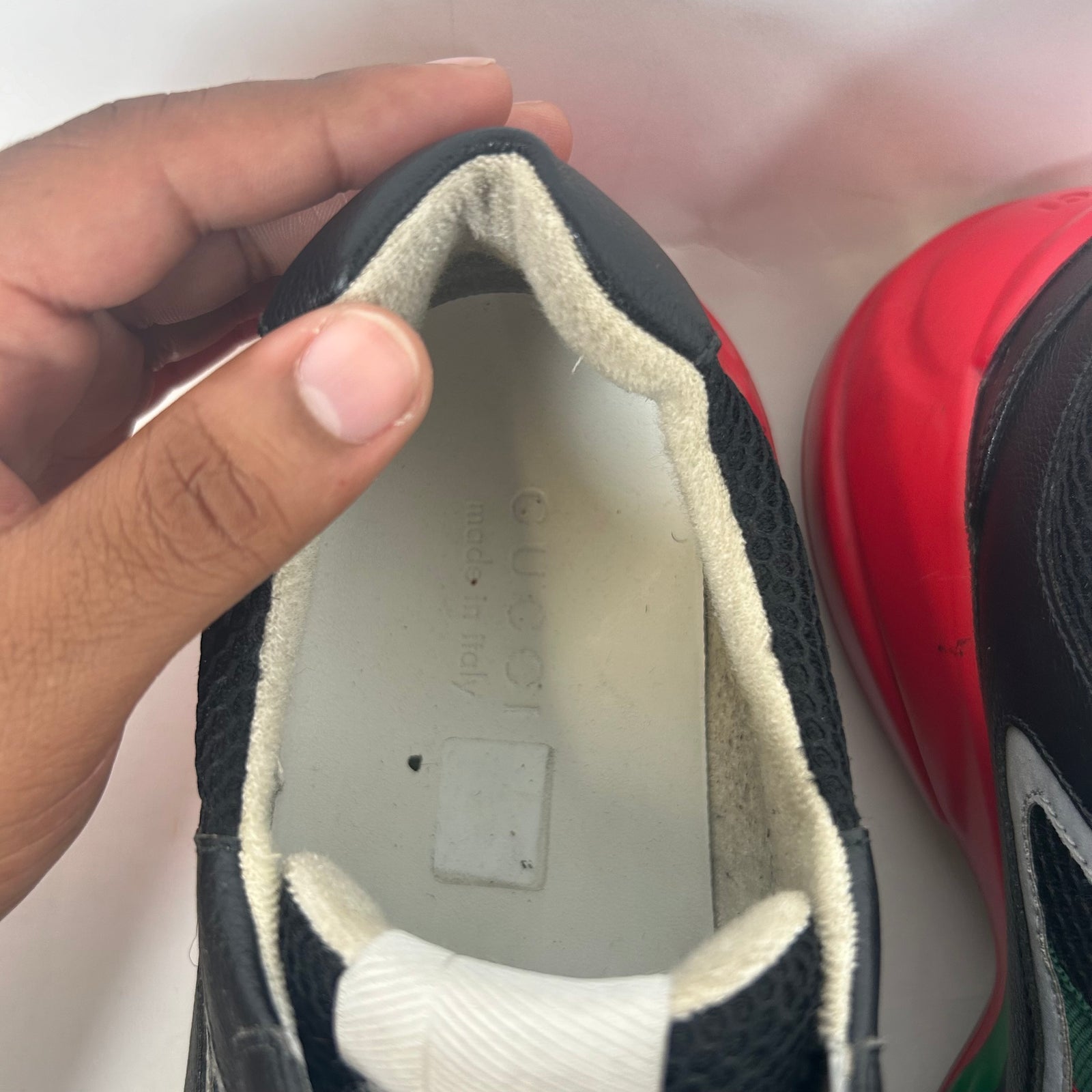 Gucci Black Striped Rhyton Epilogue Sneaker Size 11