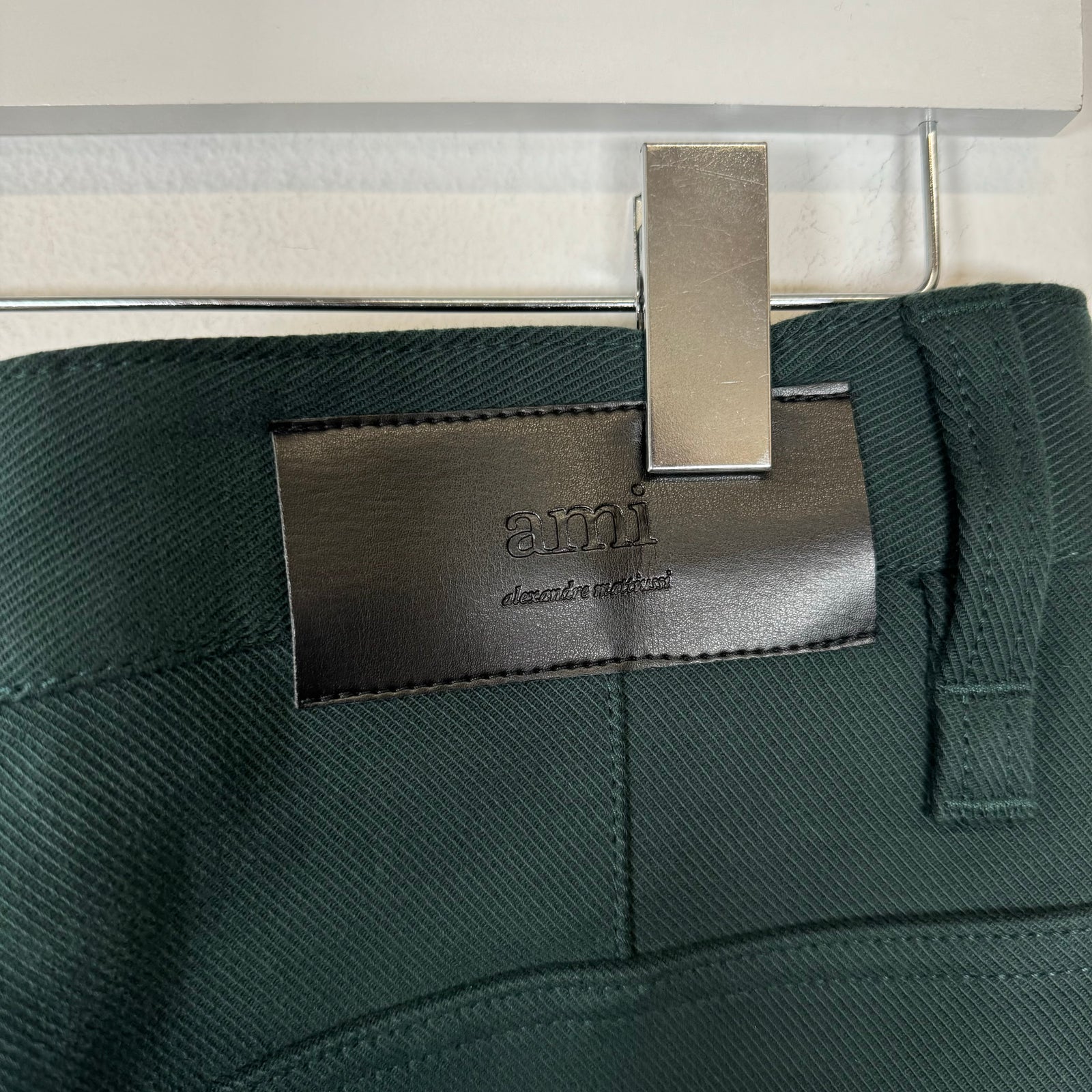 Ami Paris Teal Canvas Shorts Size 31