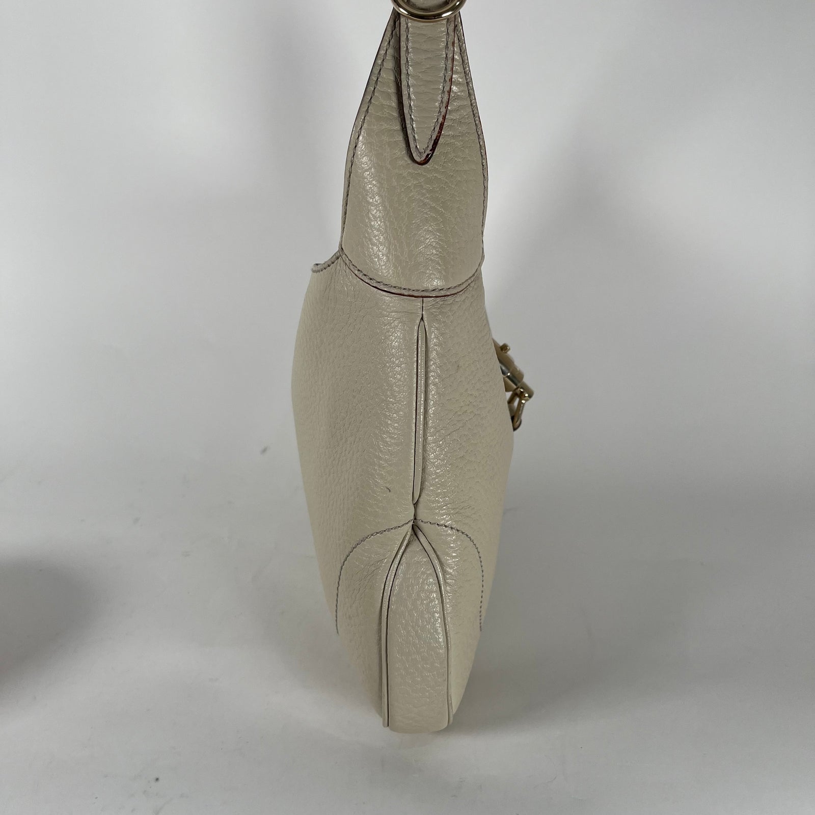 Gucci Vintage Cream Leather Hobo Jackie