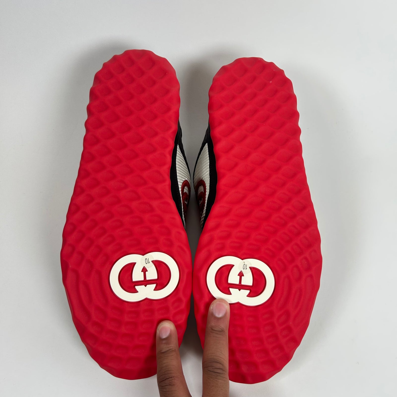 Gucci Black/Red Mac 80 Sneaker Size GG 10