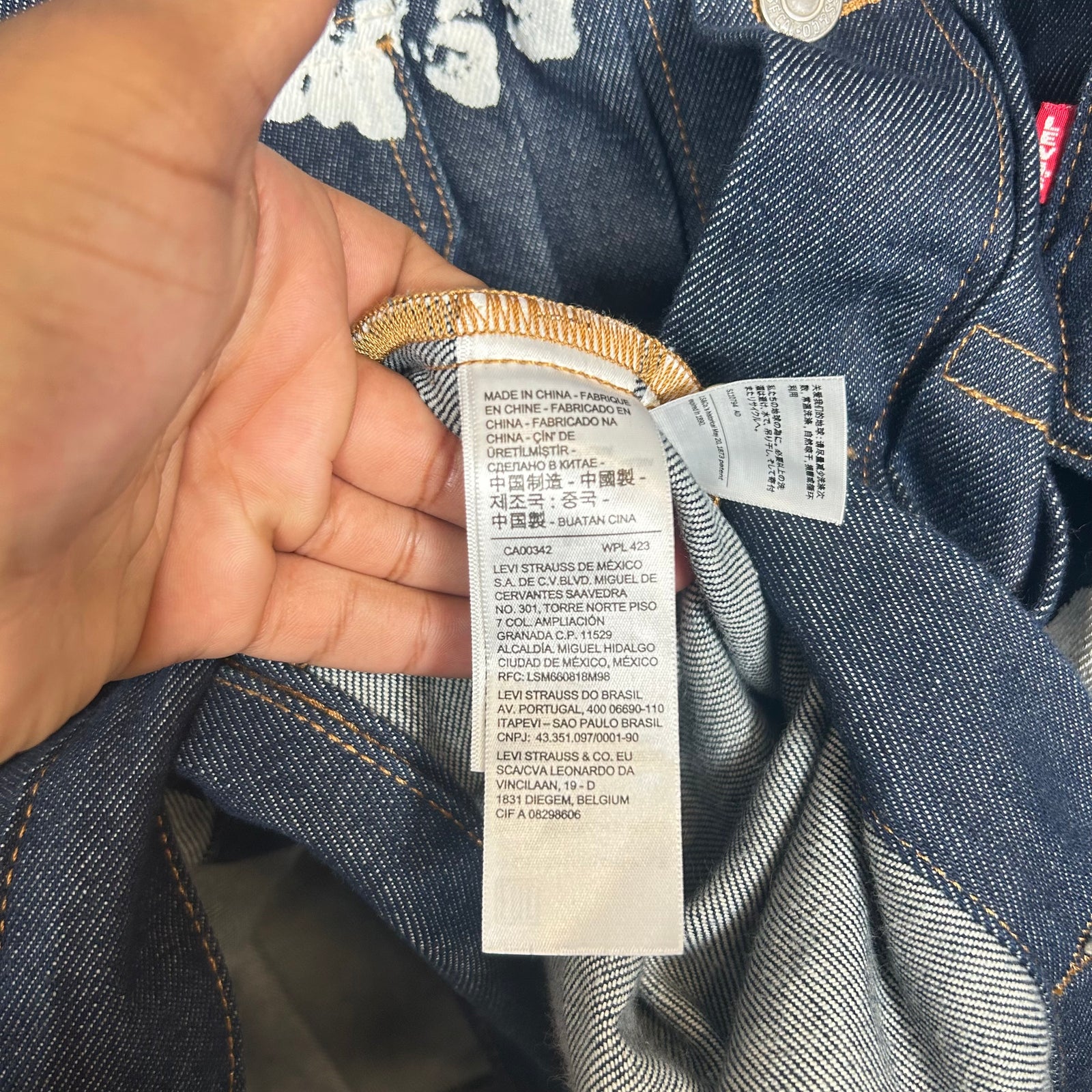 Denim Tears Raw Selvedge Wreath Jacket Size L