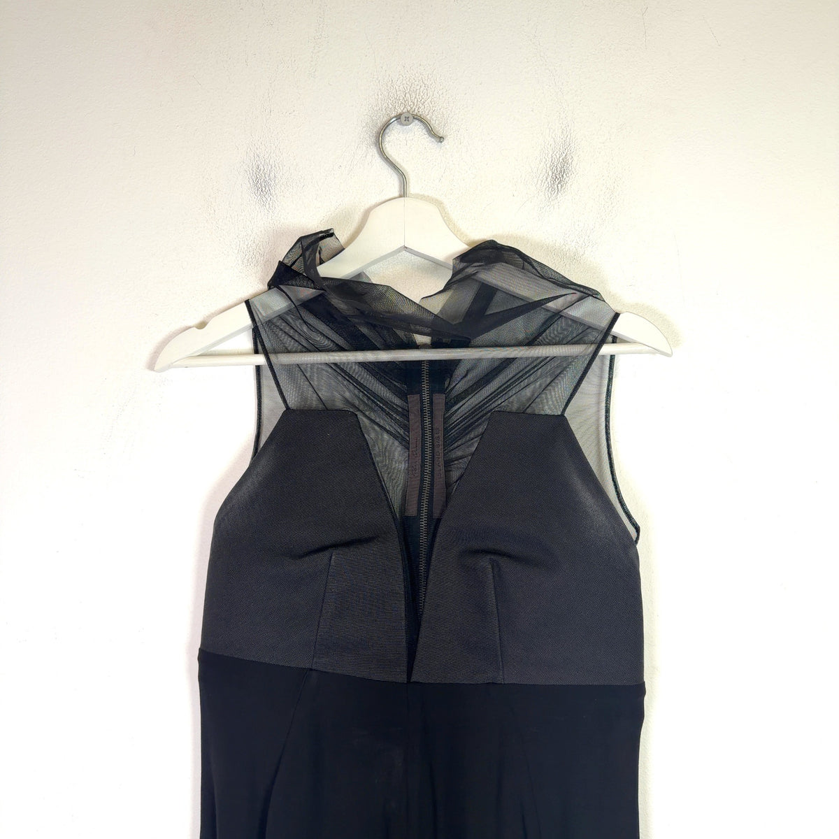 Rick Owens SS13 Sheer High-Neck Dress