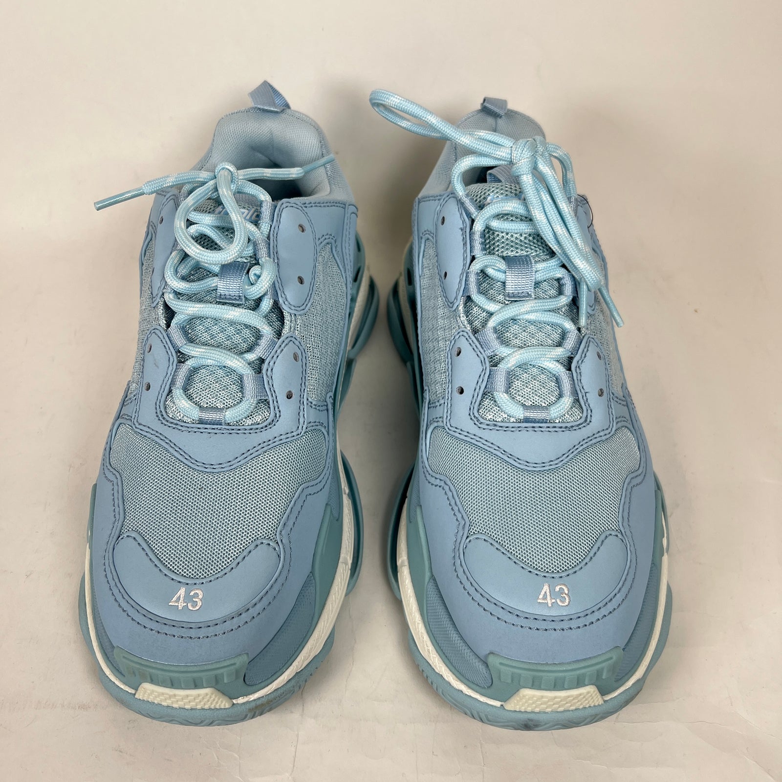 Balenciaga Carolina Blue Triple S Sneaker Size 43
