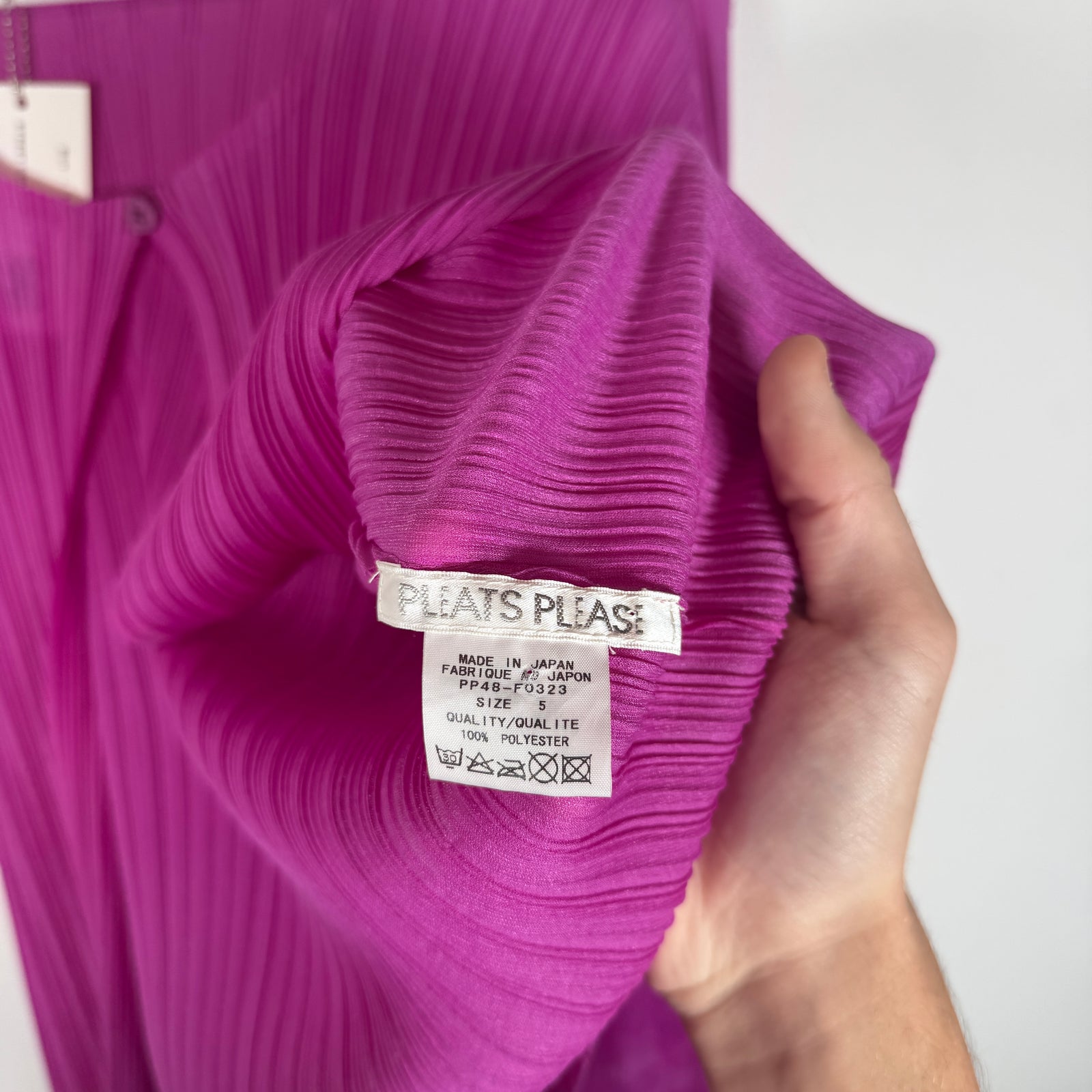 Issey Miyake Purple Pleats Longsleeve Size 3