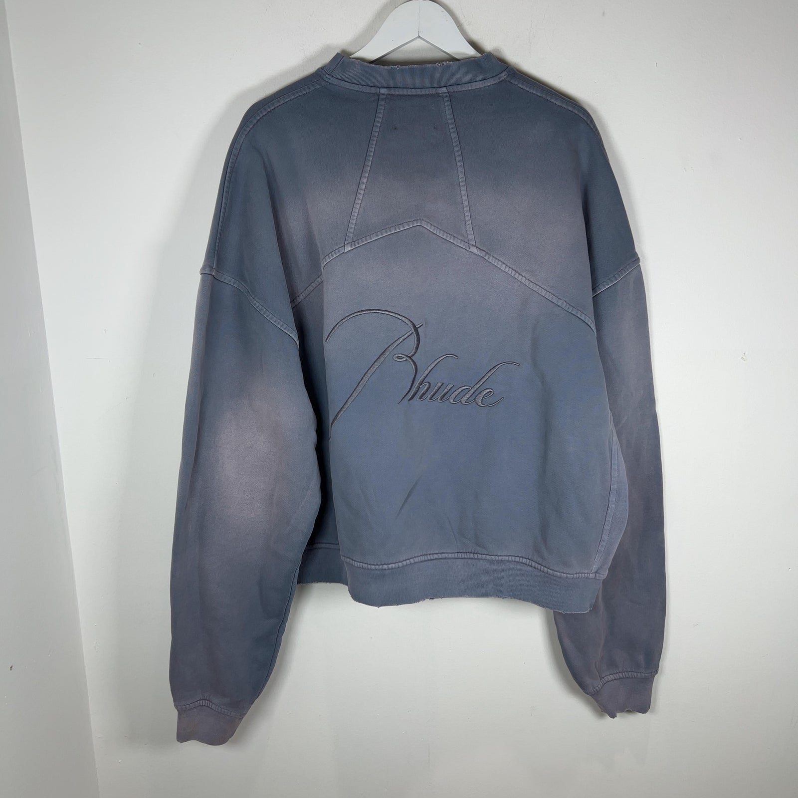 Rhude Faded Cursive Script Logo Sweatshirt