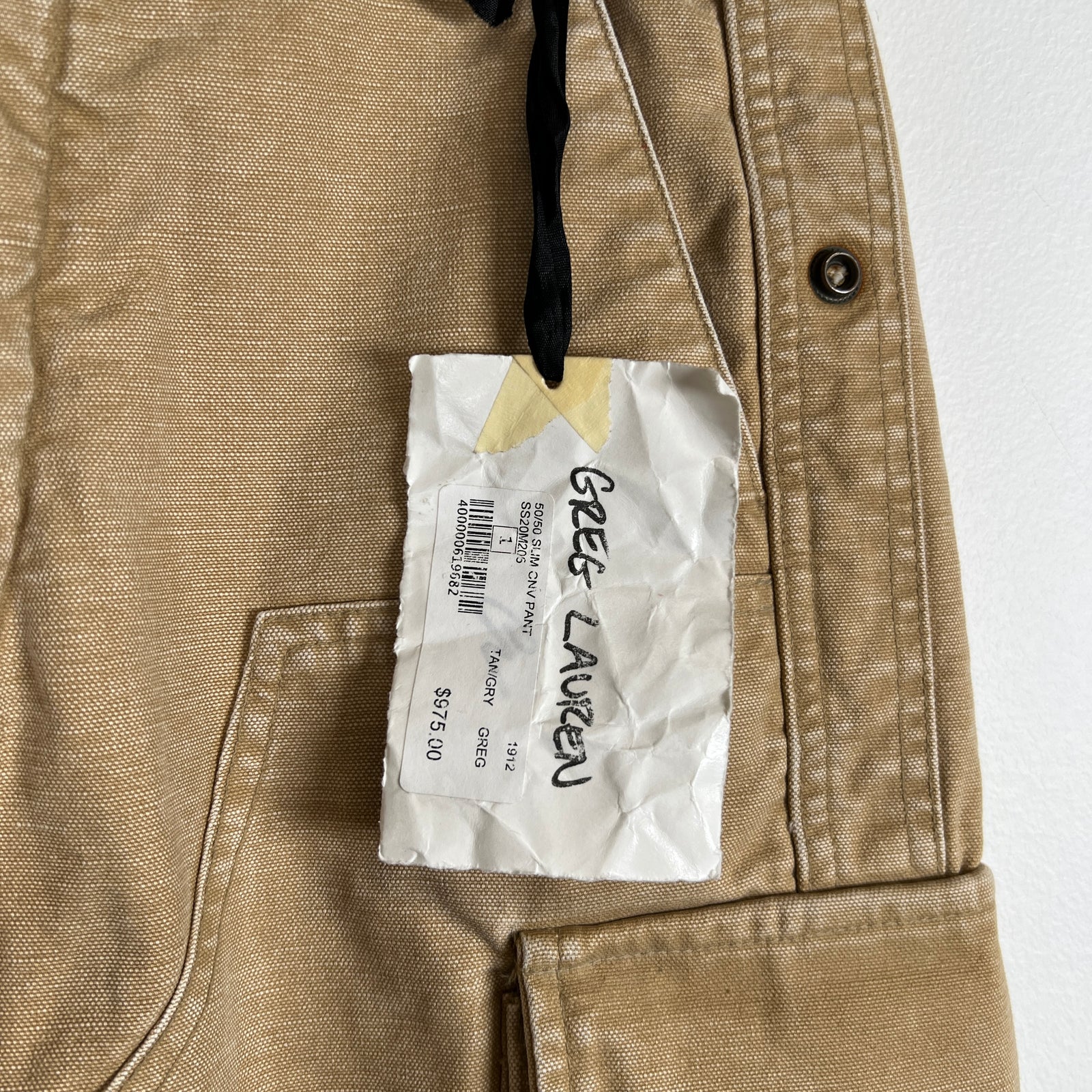 Greg Lauren Tan Hybrid Cargo Pants Size 30