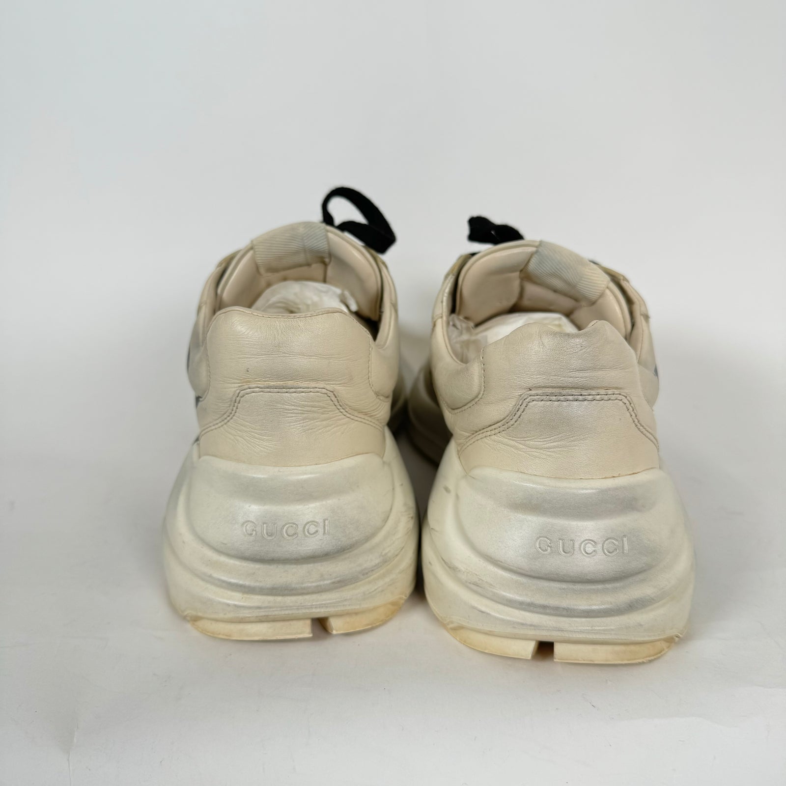 Gucci Beige Mouth Print Rhyton Sneakers Size 9