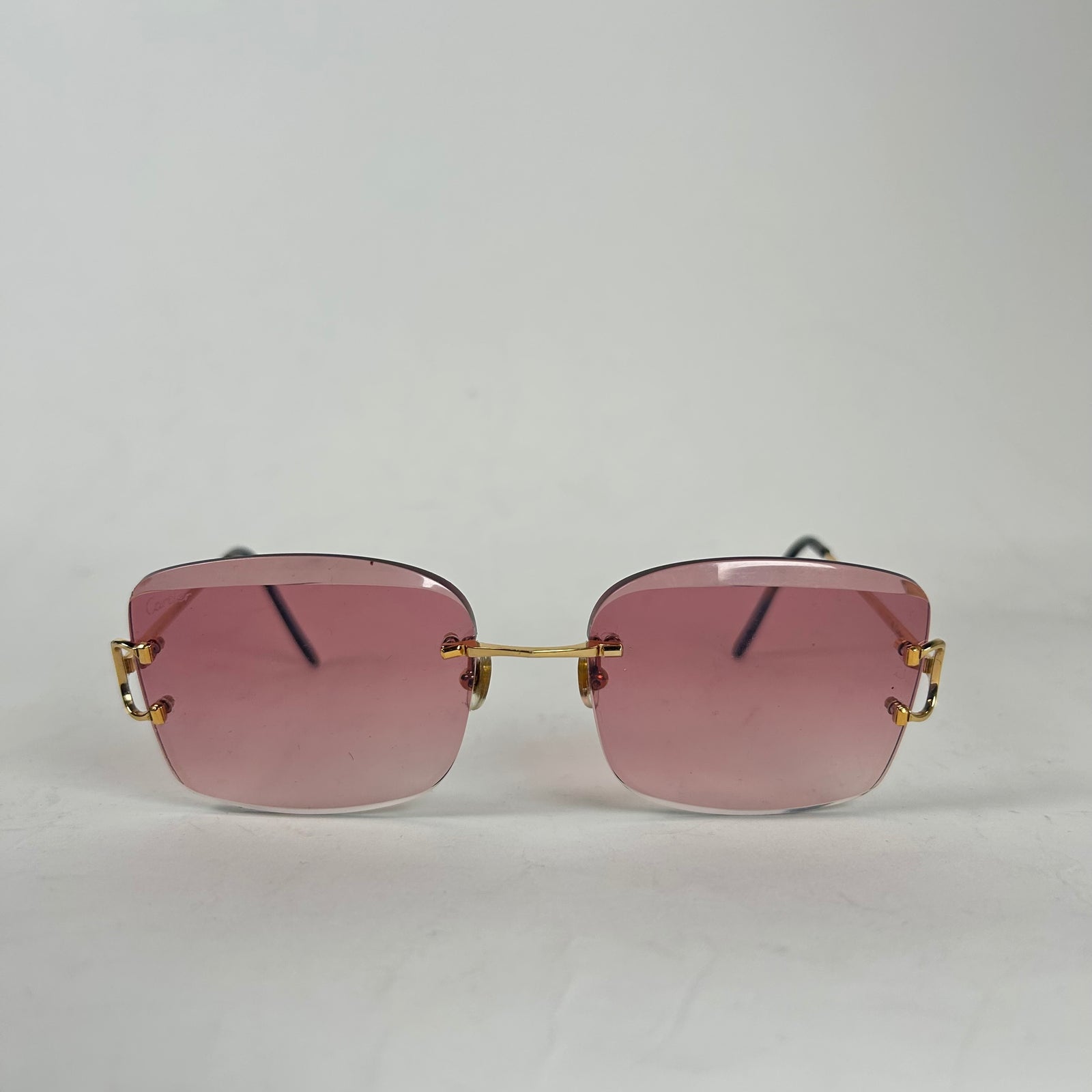 Cartier Pink Square Frame Glasses