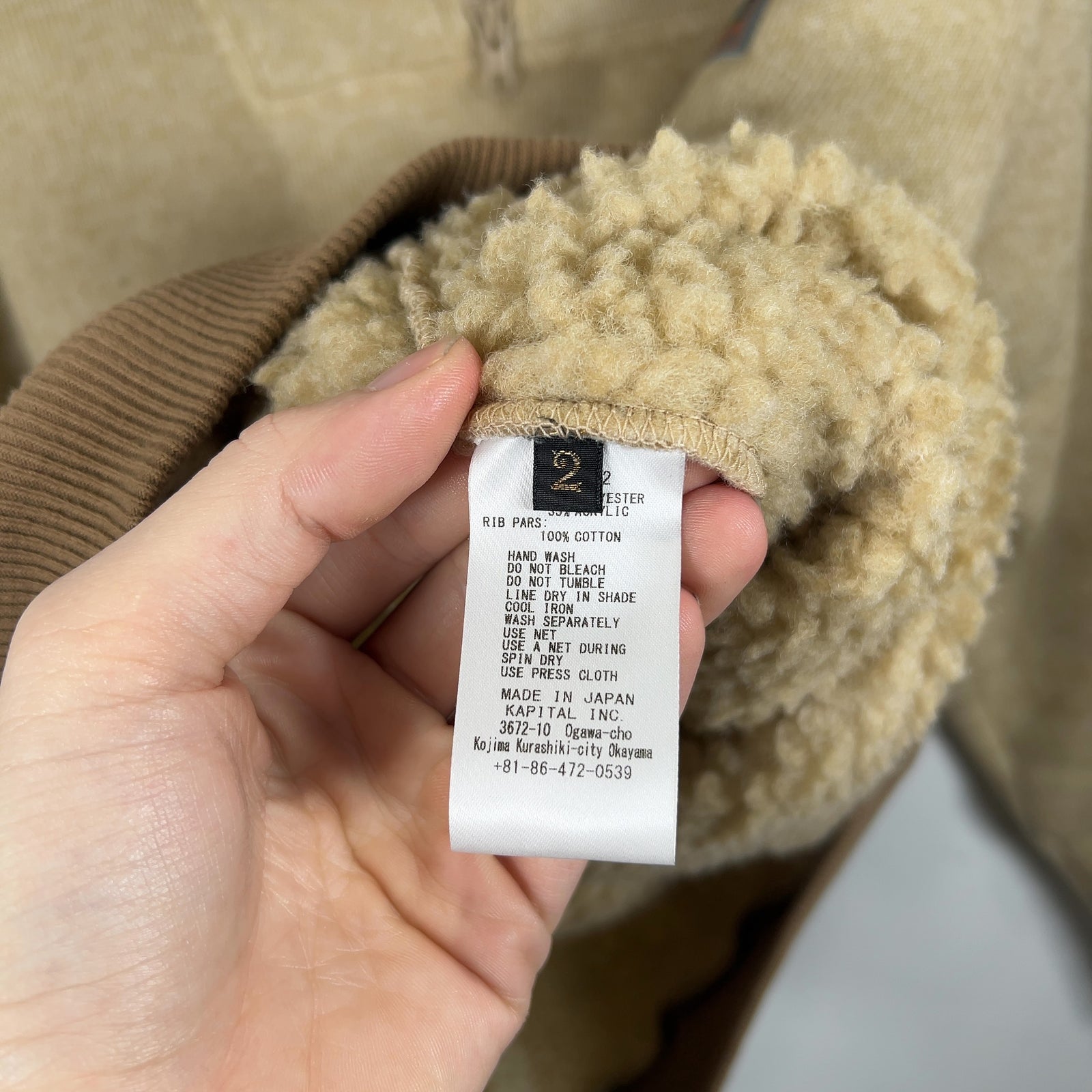 Kapital 'Alpine' Fleece Polo Jacket