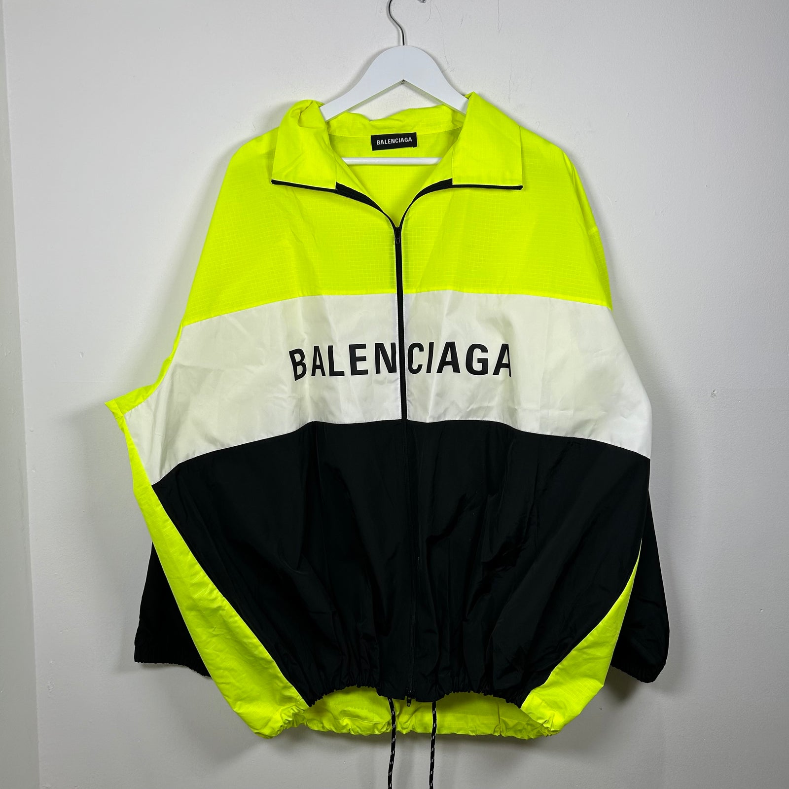 Balenciaga 2018 Spell Out Logo Track Jacket Size XL