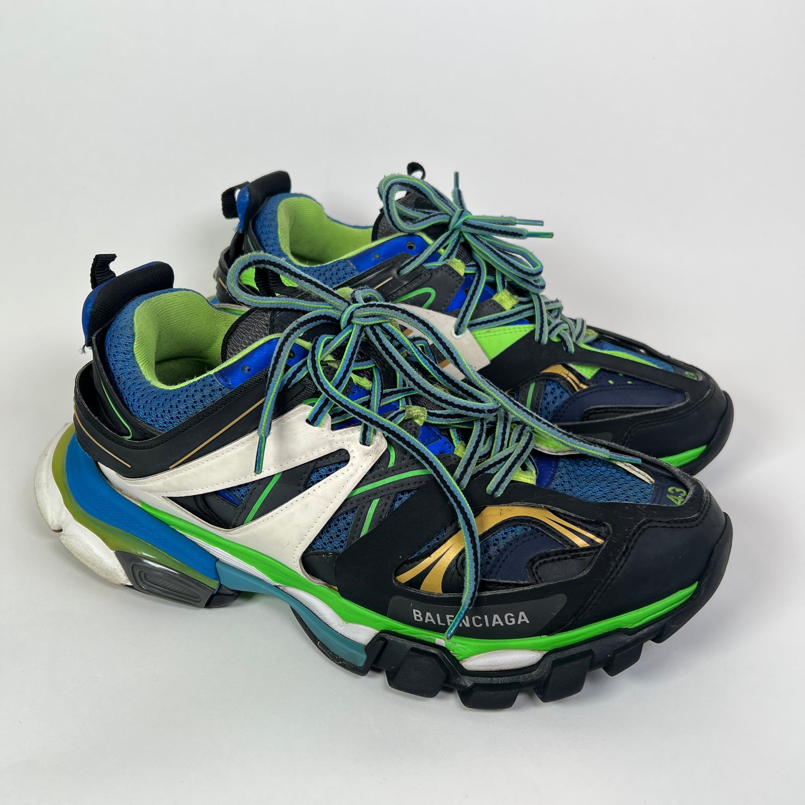 Balenciaga Black/Blue Track Sneaker