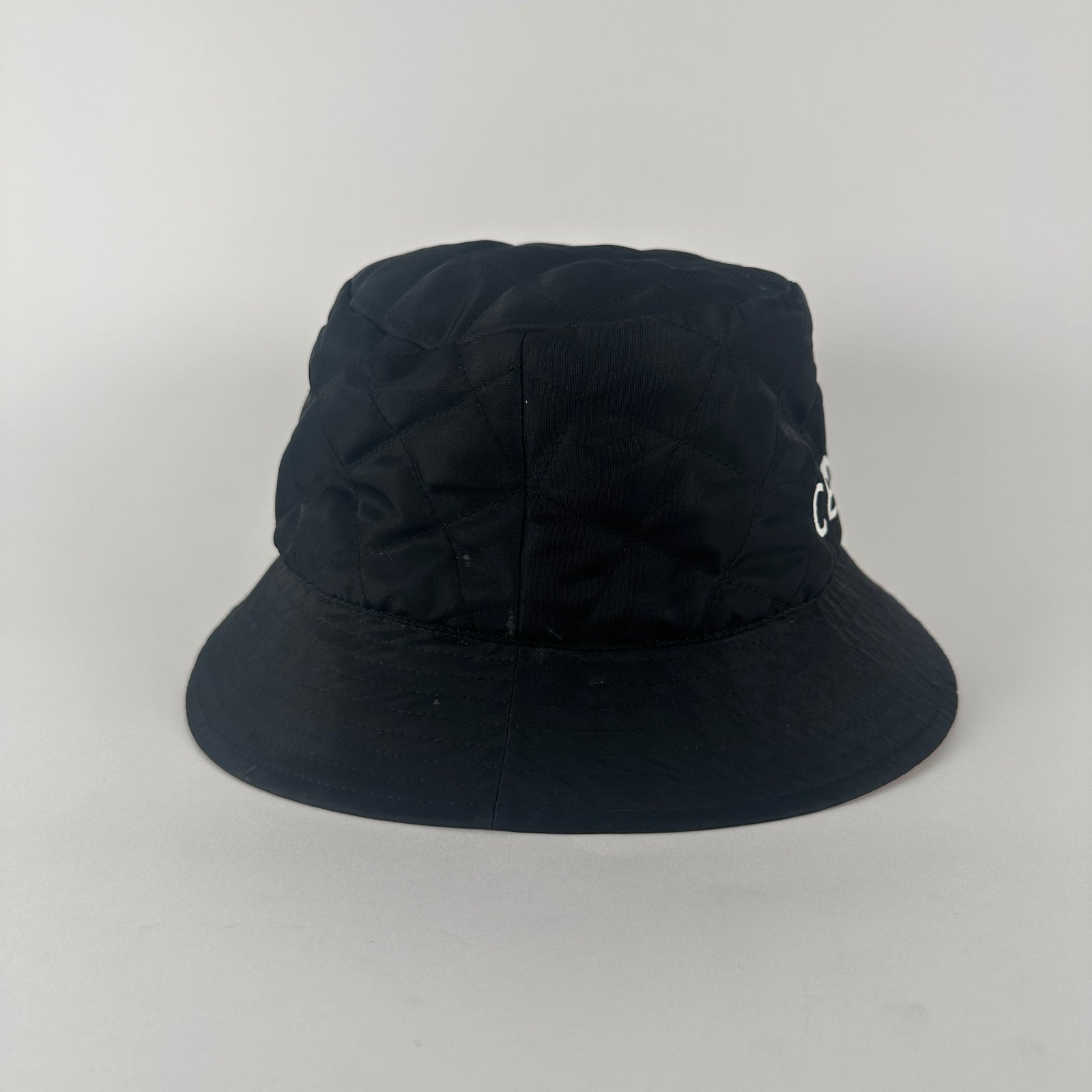 Celine Black Logo Bucket Hat Size S