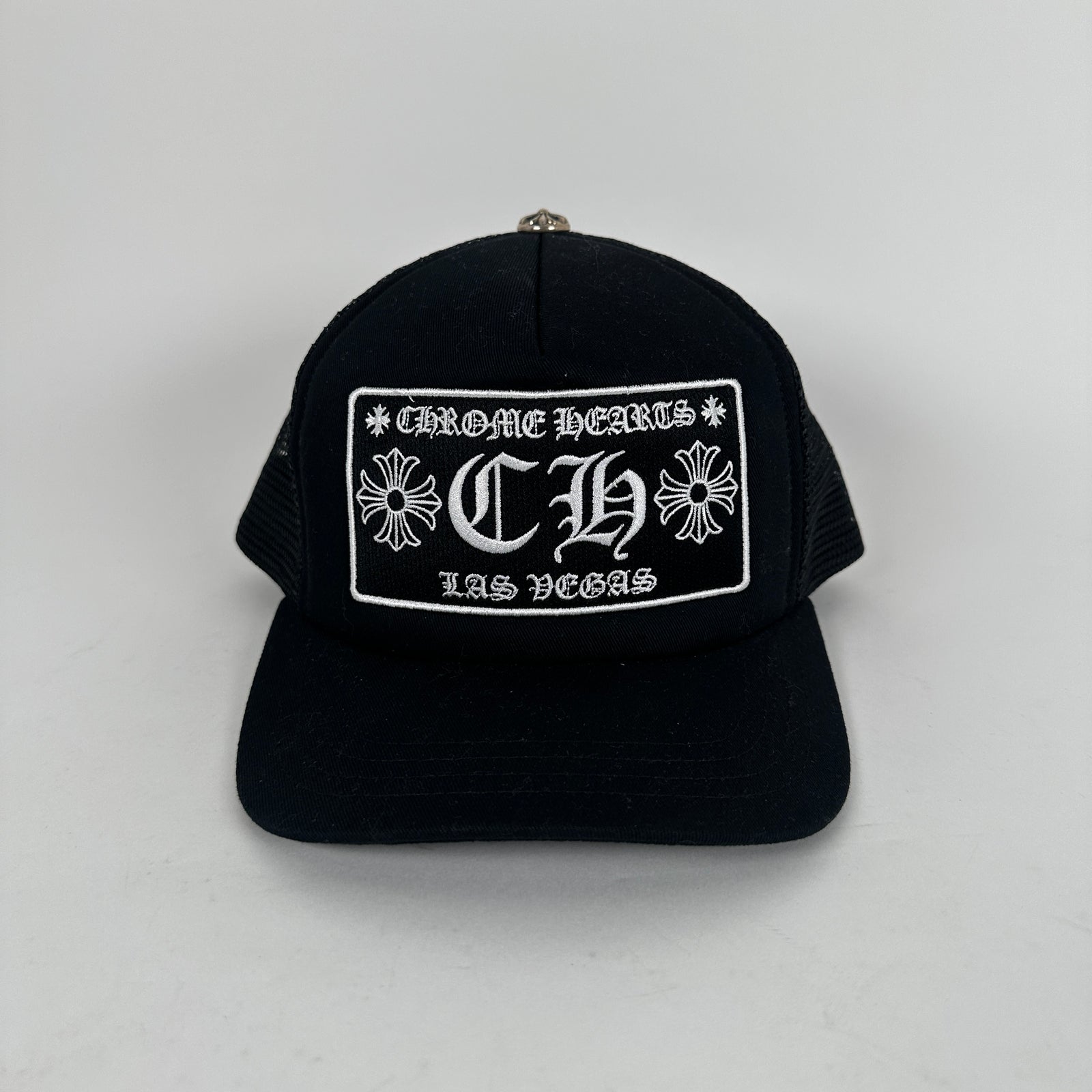 Chrome Hearts 'Las Vegas' Black Trucker Hat