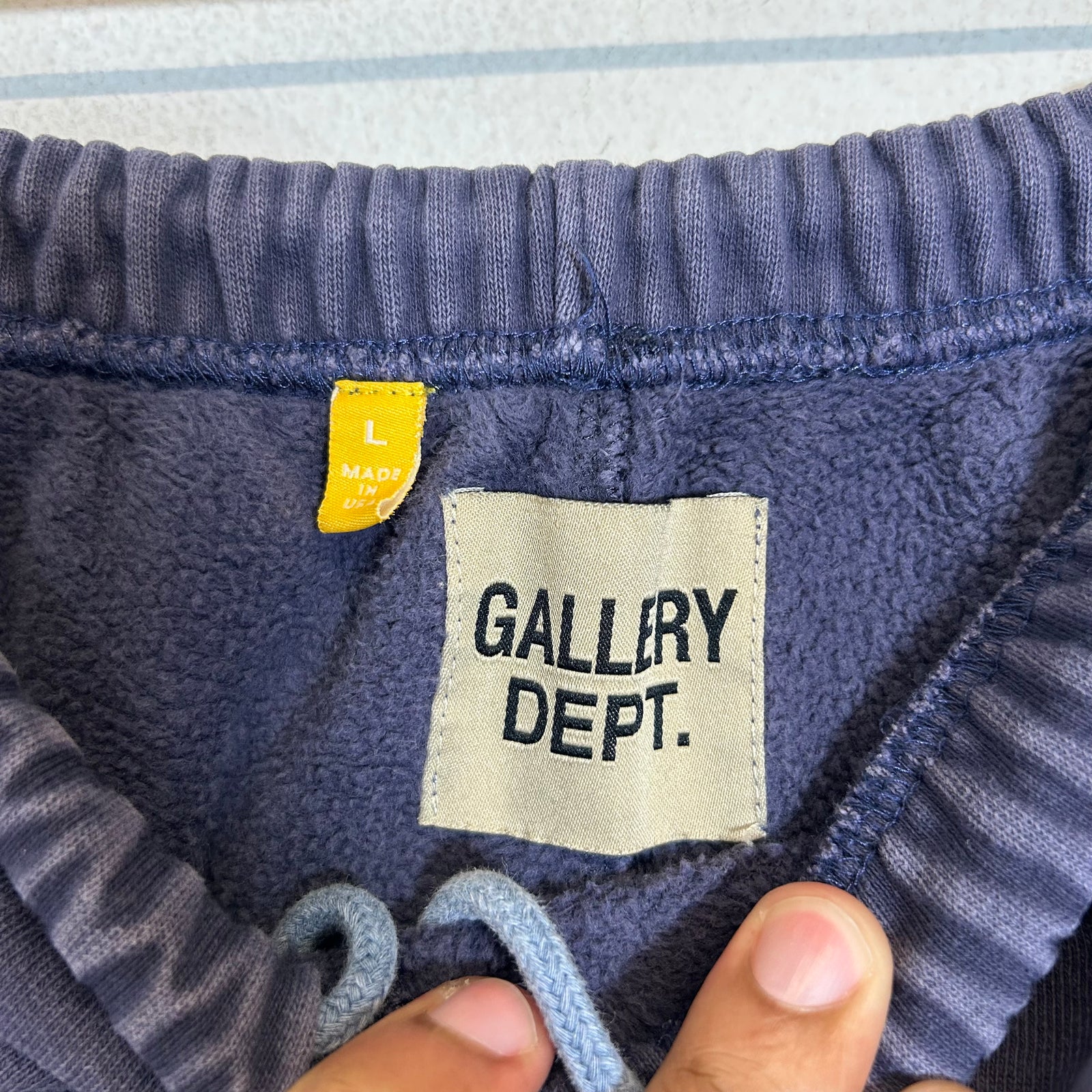 Gallery Dept Navy Paint Splatter Flared Sweatpants Size L
