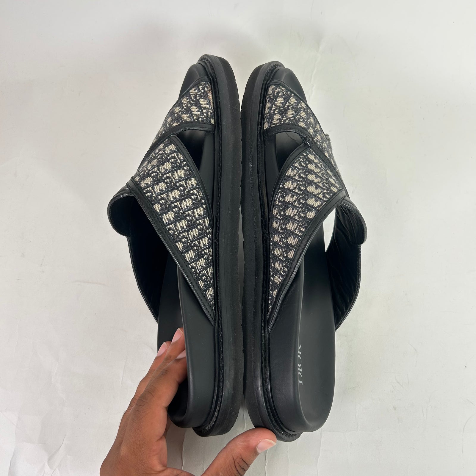 Dior Oblique Jacquard Aqua Sandals