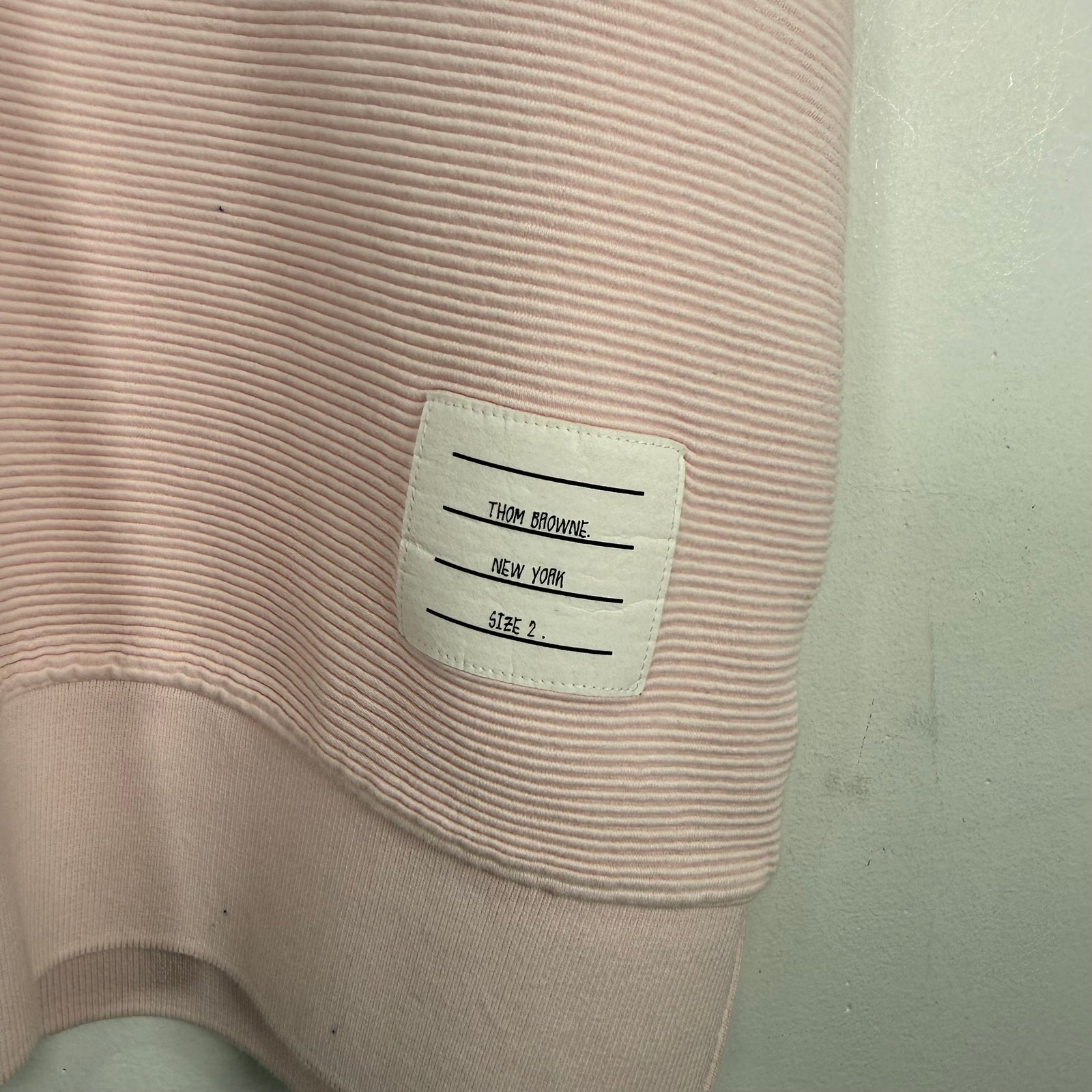 Thom Browne Pink Ribbed Polo Shirt Size 2