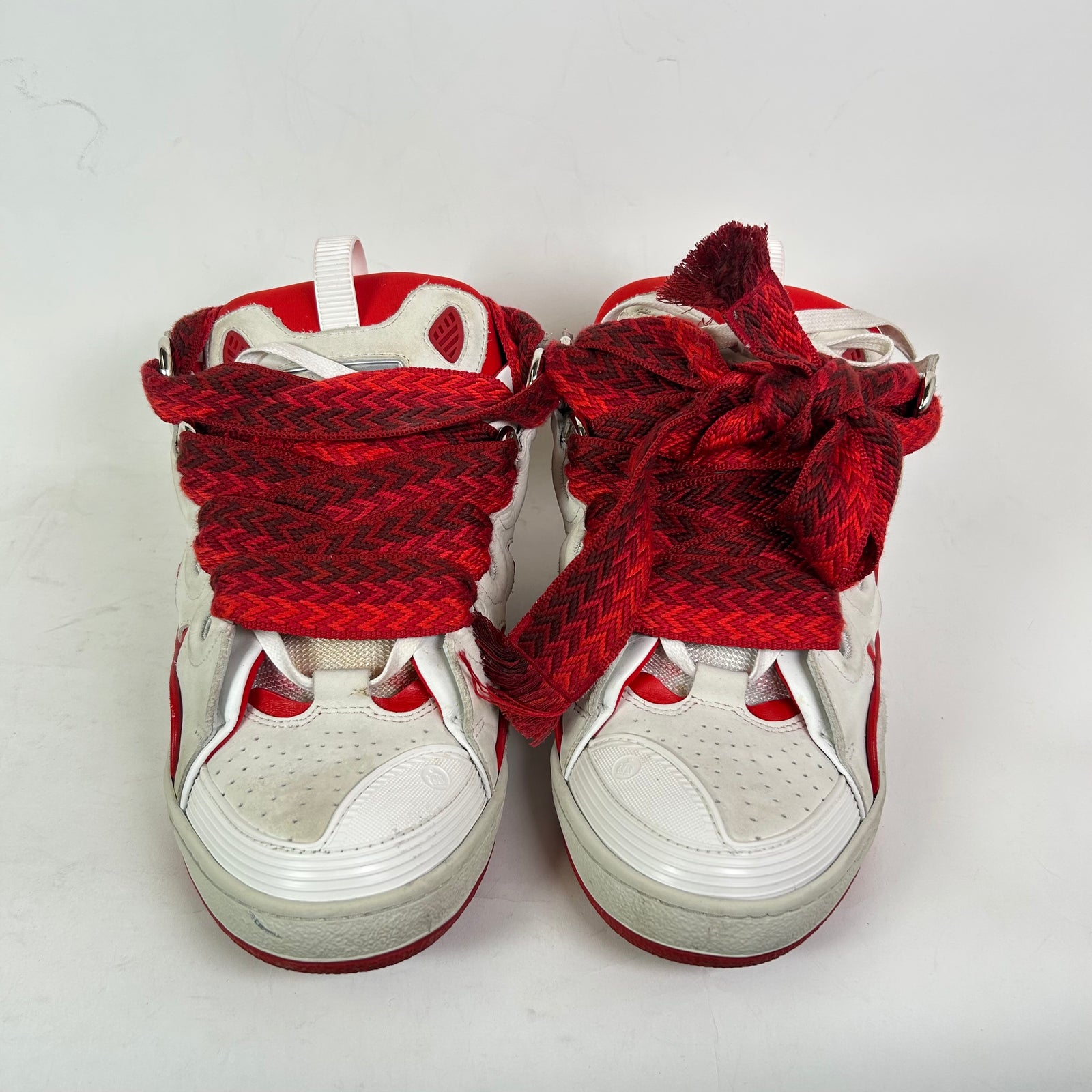 Lanvin Red/White Curb Sneaker Size 44
