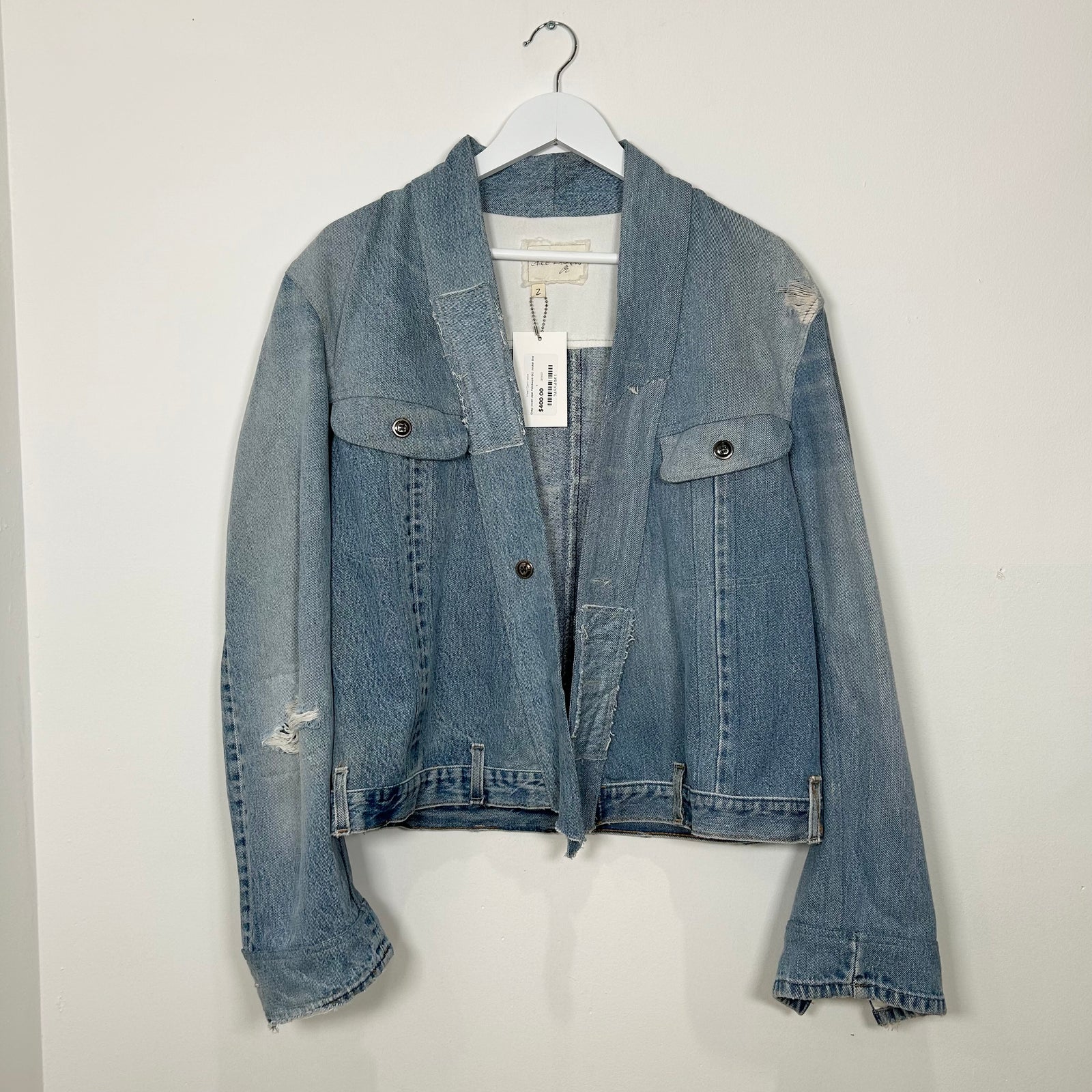 Greg Lauren Jean Patchwork GL1 Jacket Size 3