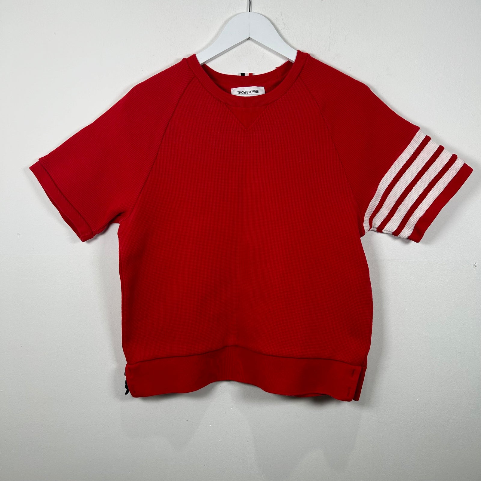 Thom Browne Red Waffle Shirt Size 4