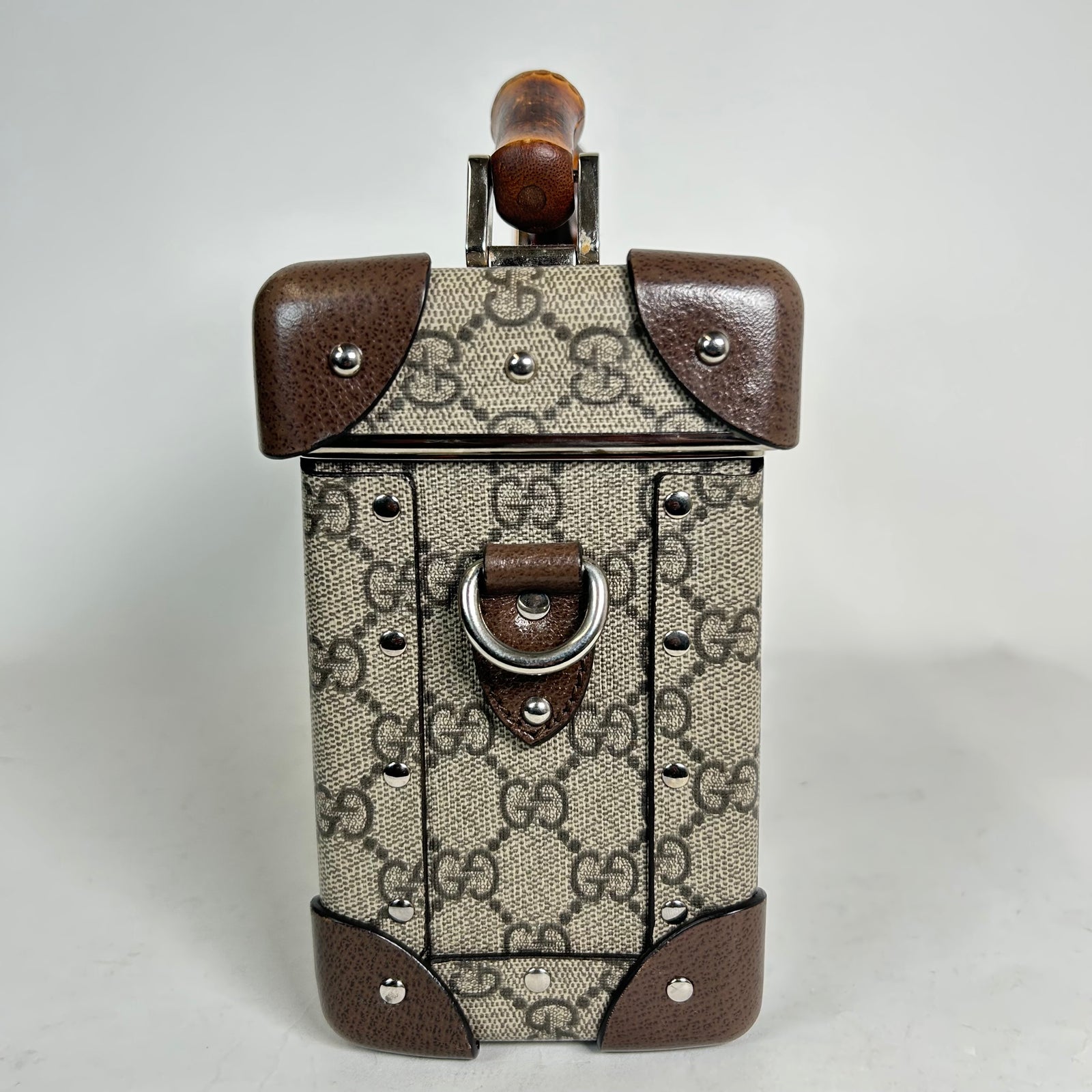 Gucci Bamboo GG Supreme Globe-Trotter Vanity Case