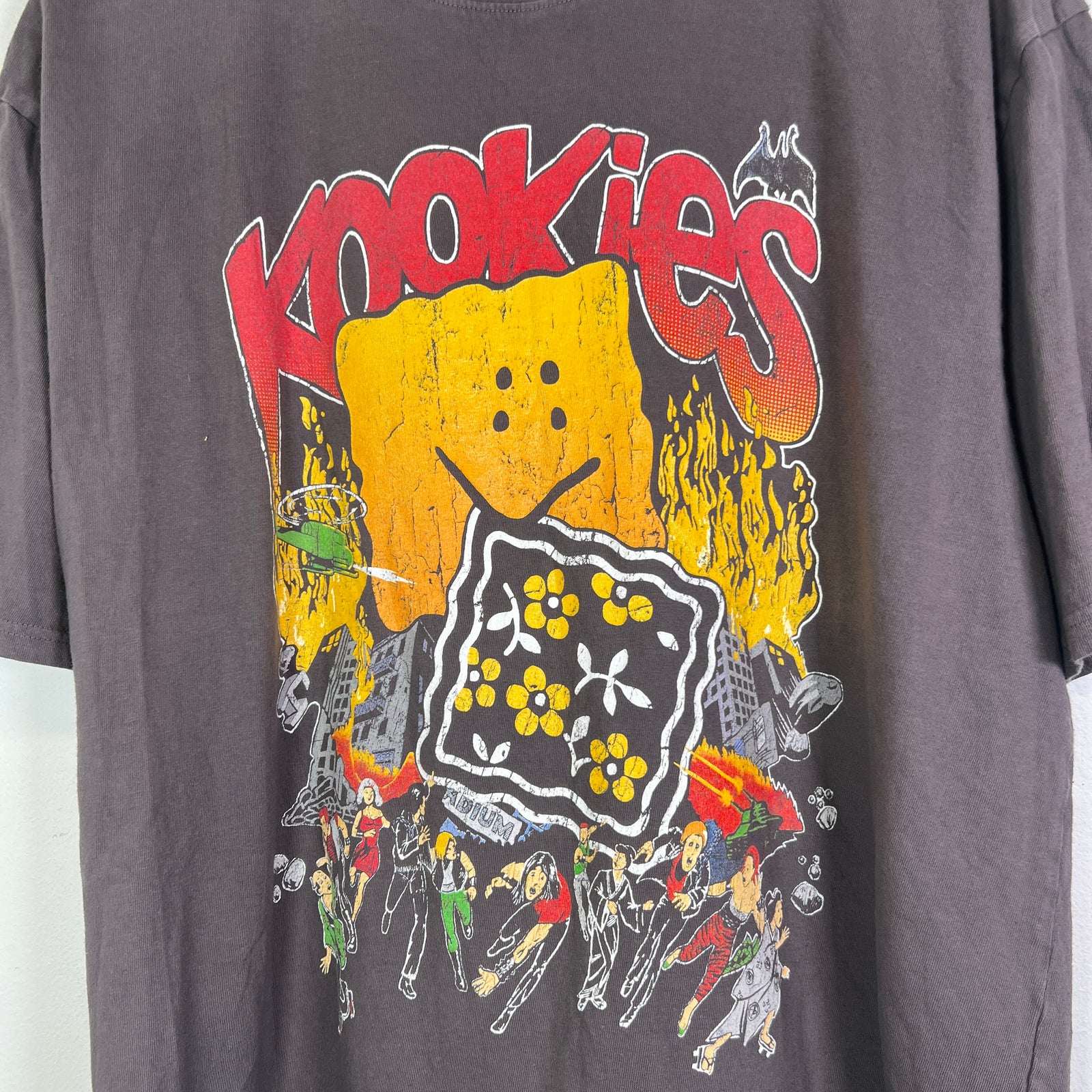 Kapital Grey Buster Peckish Bowy Kookies T-Shirt Size XL