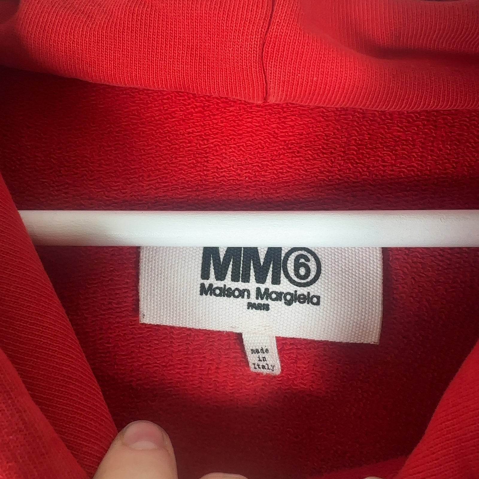 Maison Margiela MM6 Red Logo Poncho Hoodie Size L