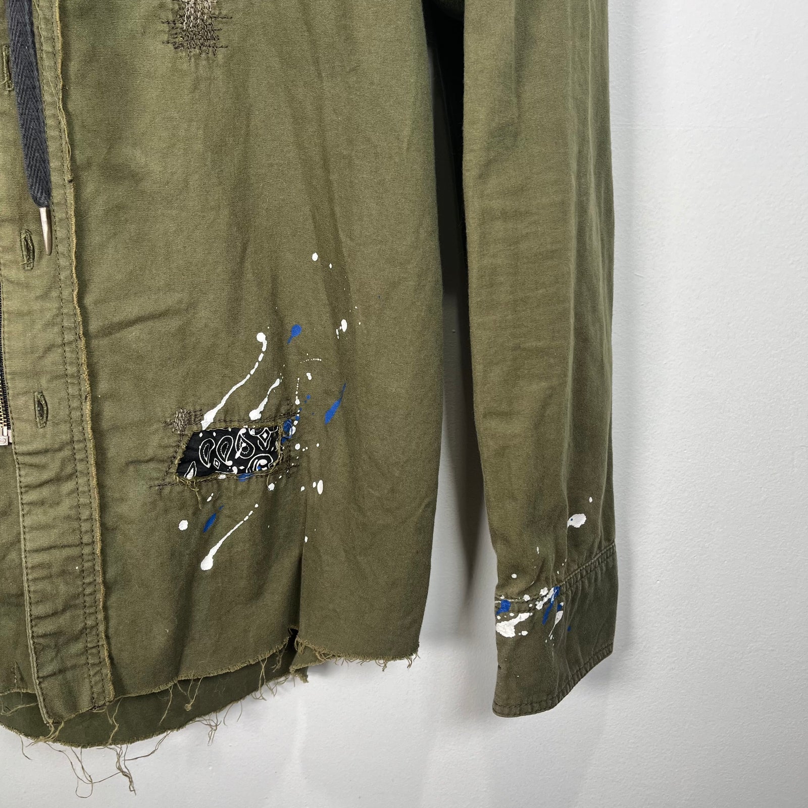 14th Addiction Green Boro Splatter Field Jacket Size 1