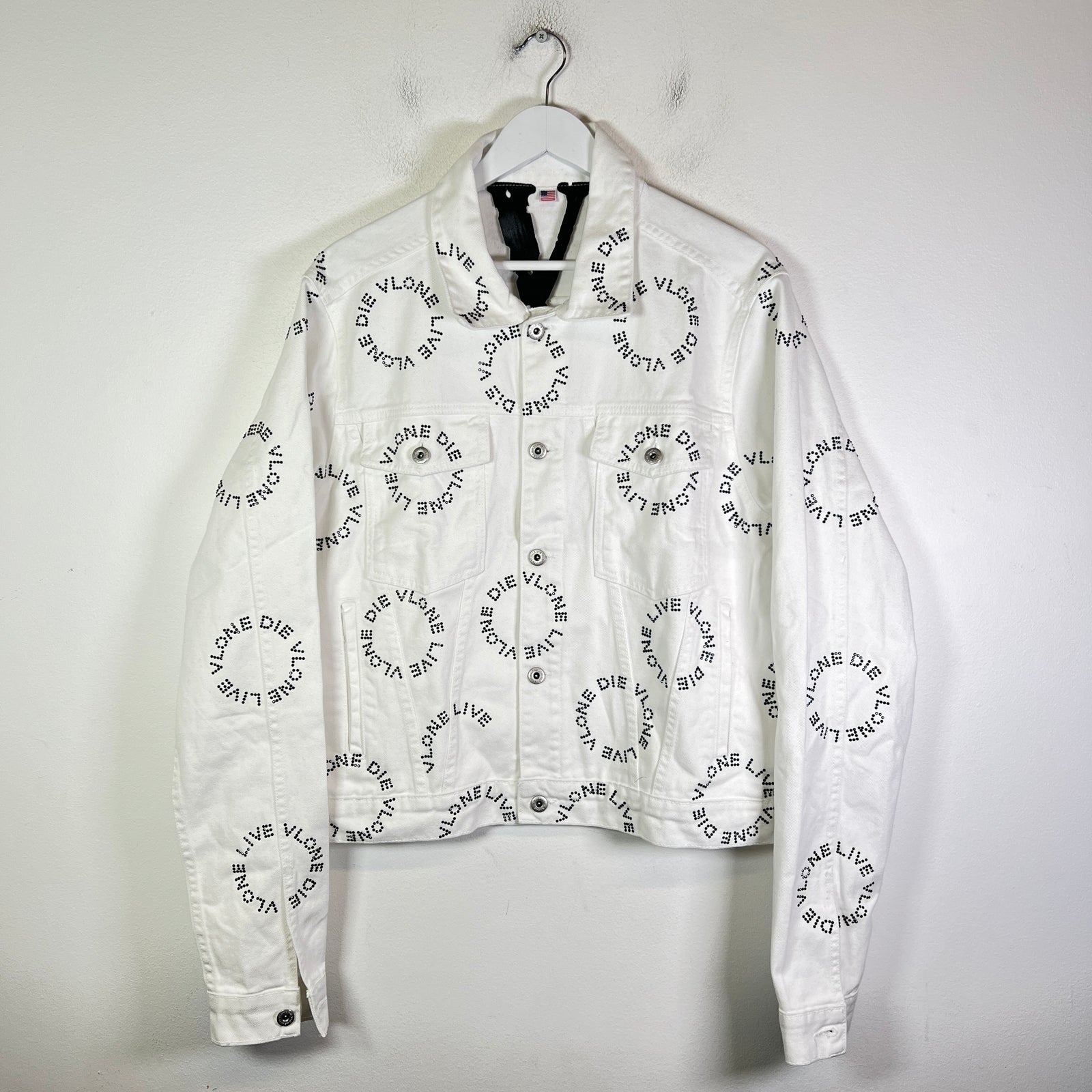 Vlone Friends & Family Rhinestone Denim Jacket