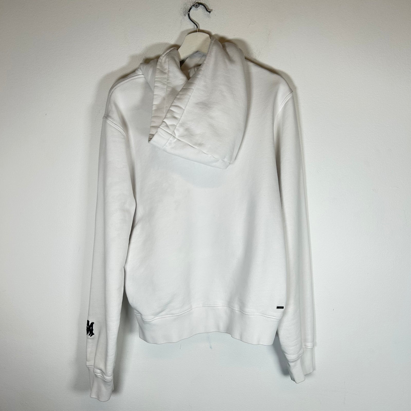 Amiri White MA Core Logo Hoodie Size M