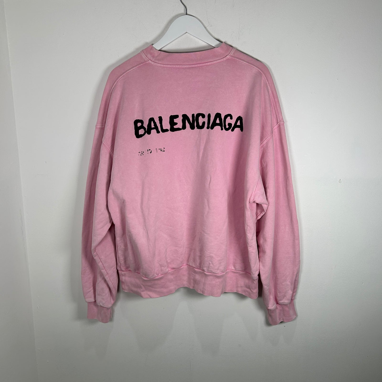 Balenciaga Pink Graphic Logo Longsleeve Size S