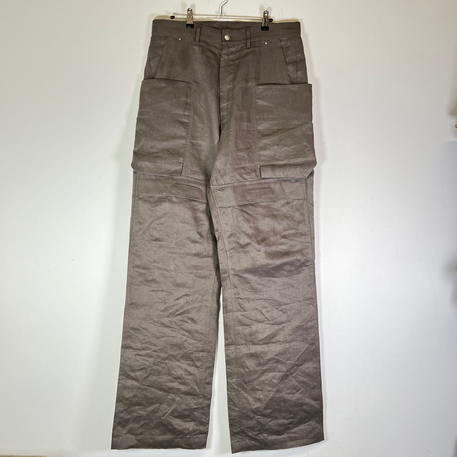 Rick Owens Hollywood SS25 Linen Stefan Cargo Pants