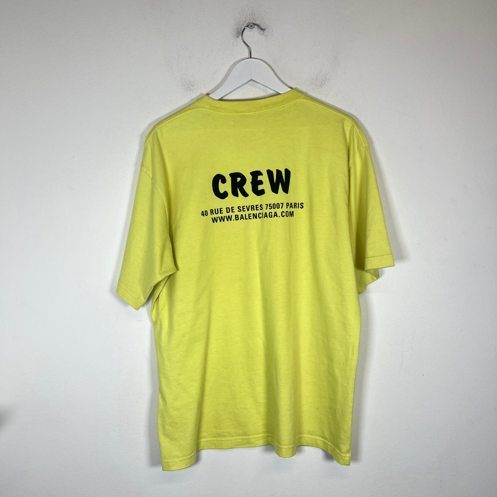 Balenciaga Neon Crew Logo T-Shirt Size XS