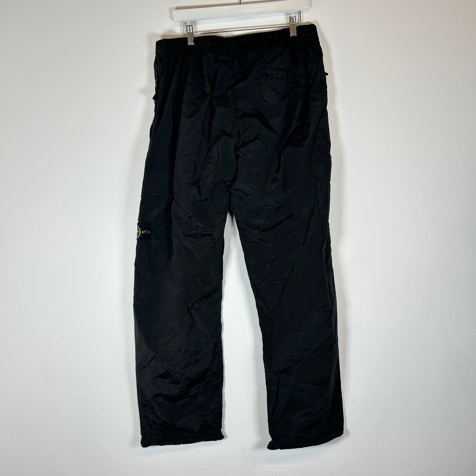 Stone Island Black Nylon Cargo Pants Size 38