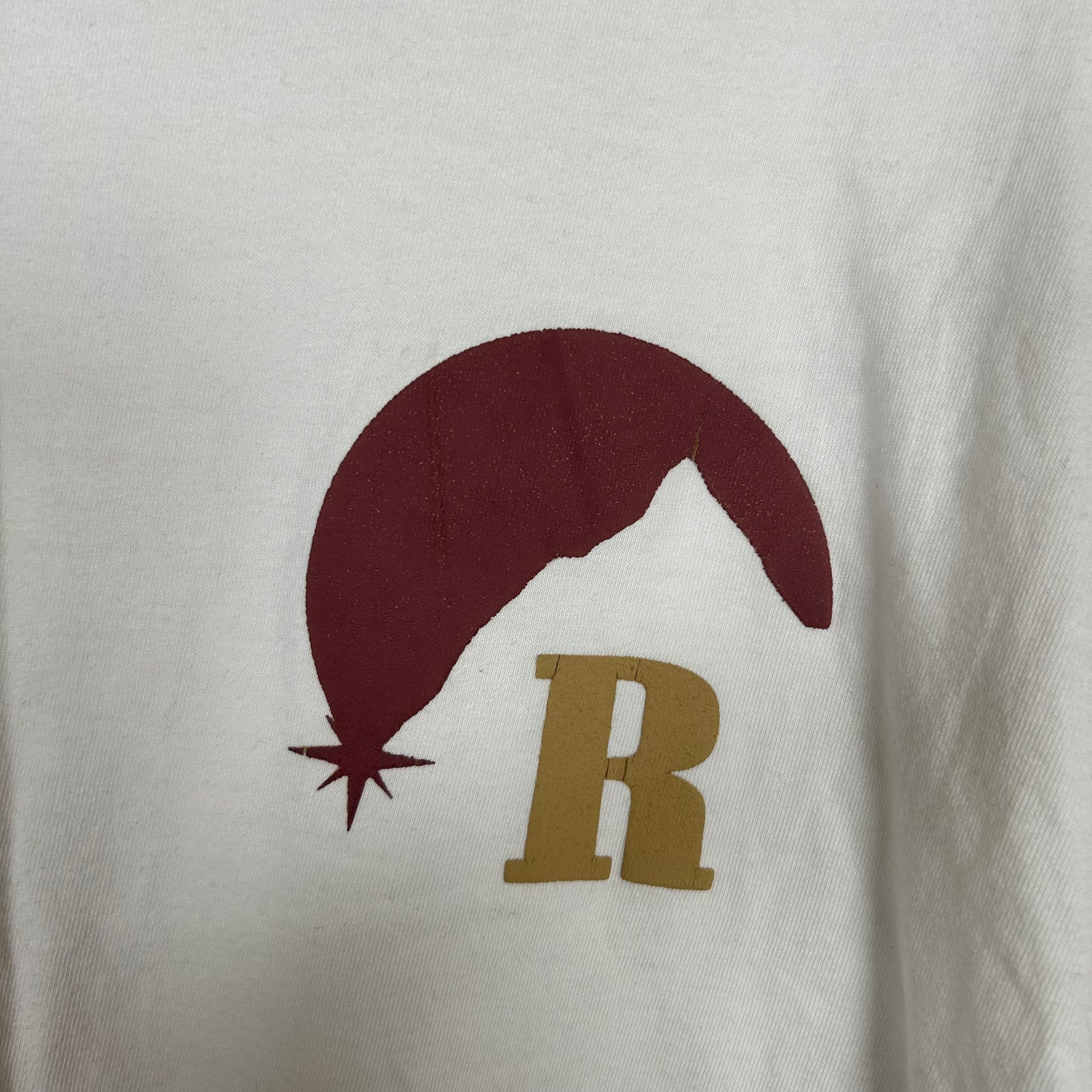 Rhude White/Maroon Moonlight Tee Size L