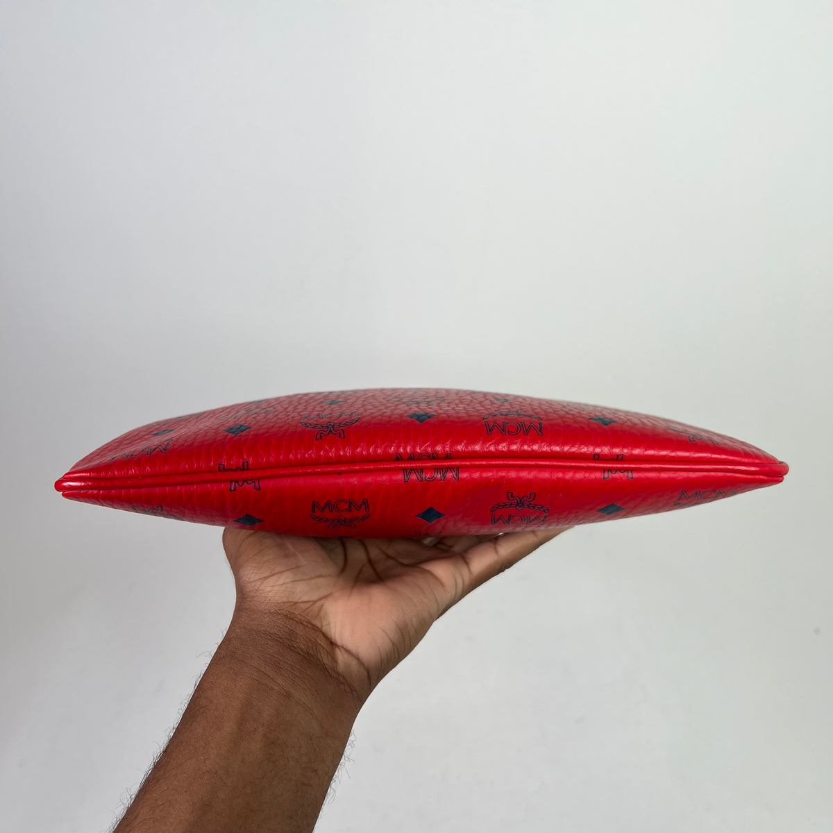 MCM Red Visetos Pouch